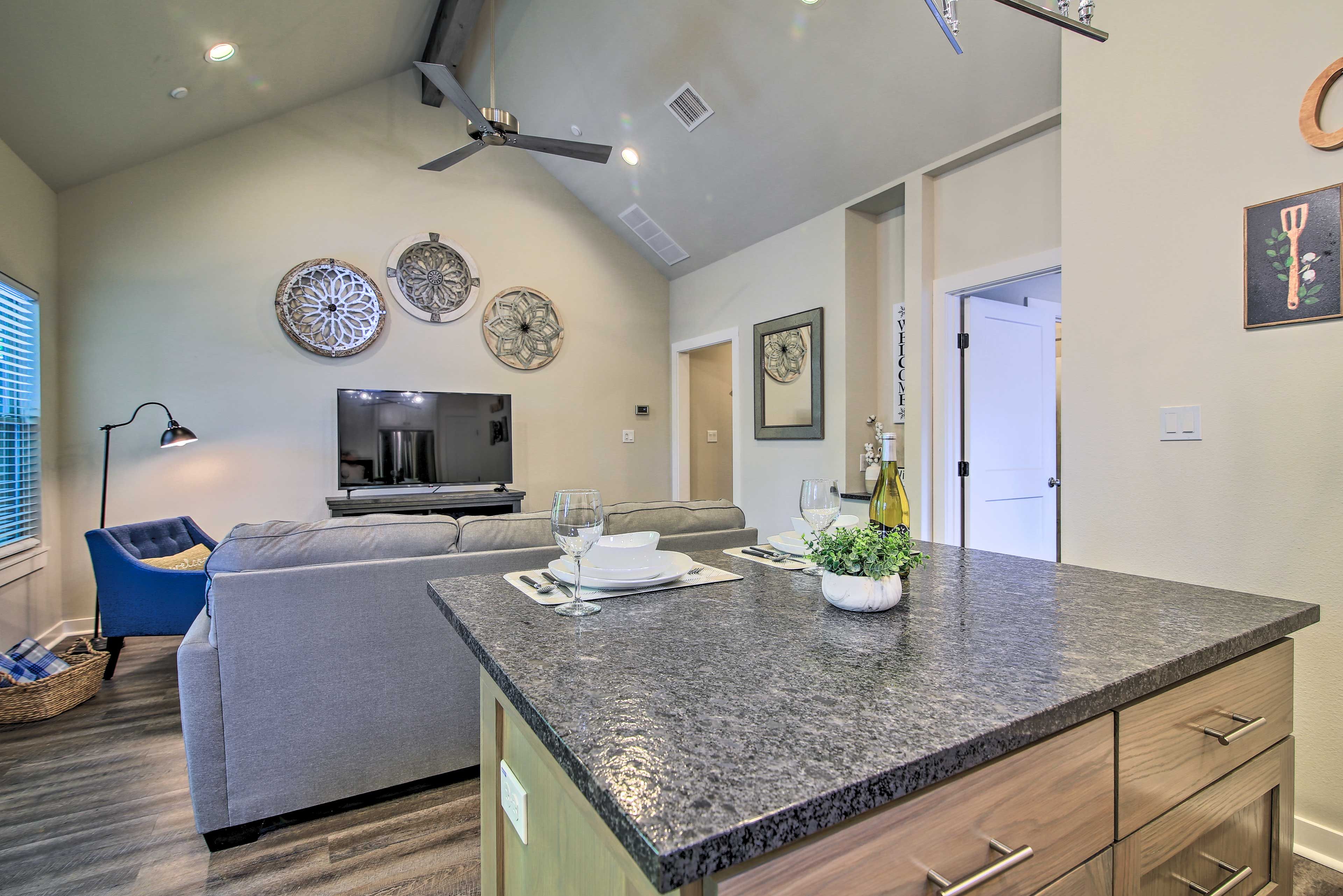 This modern condo is the perfect place to enjoy Fredericksburg.