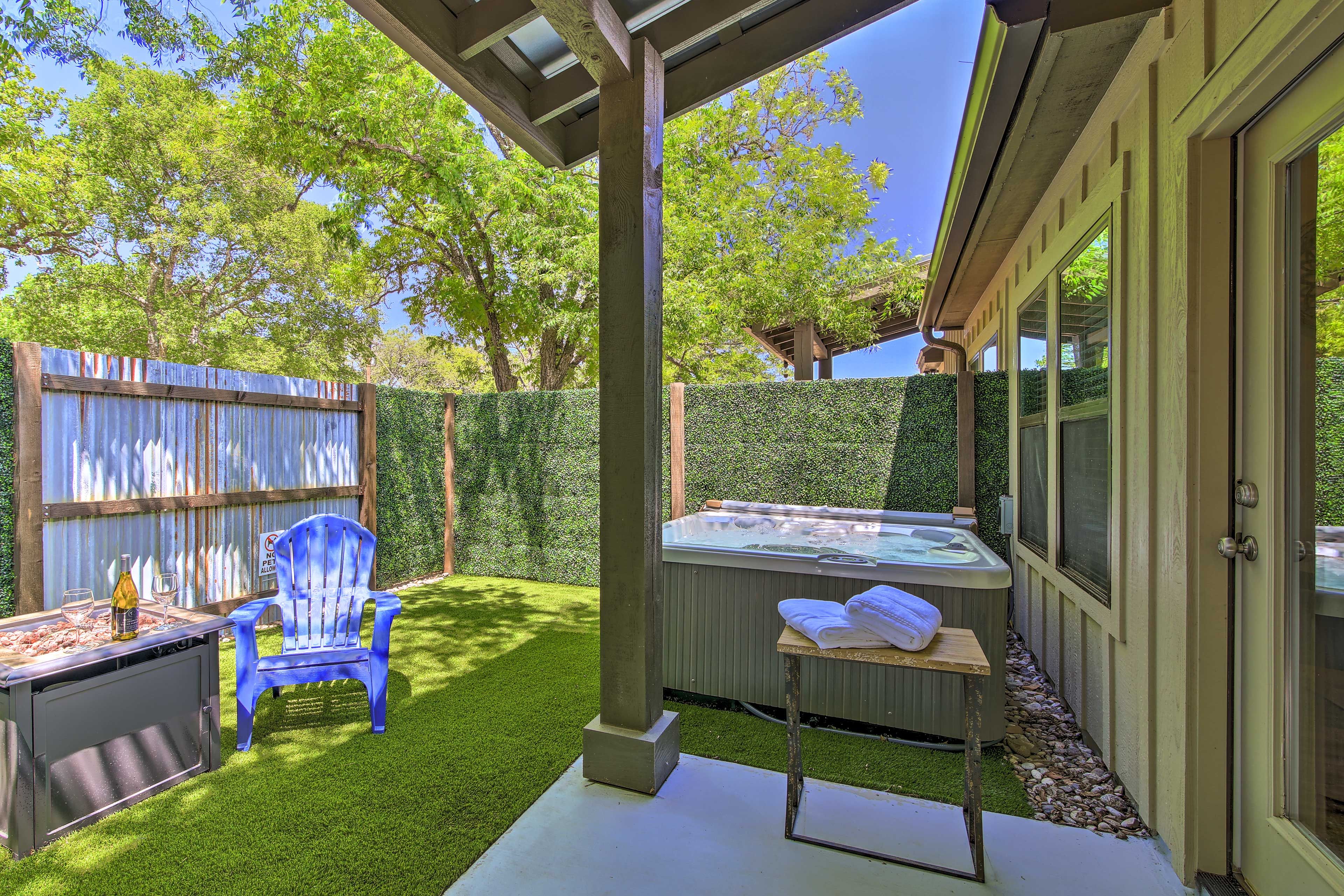 You'll have plenty of privacy in this quaint fenced-in yard.