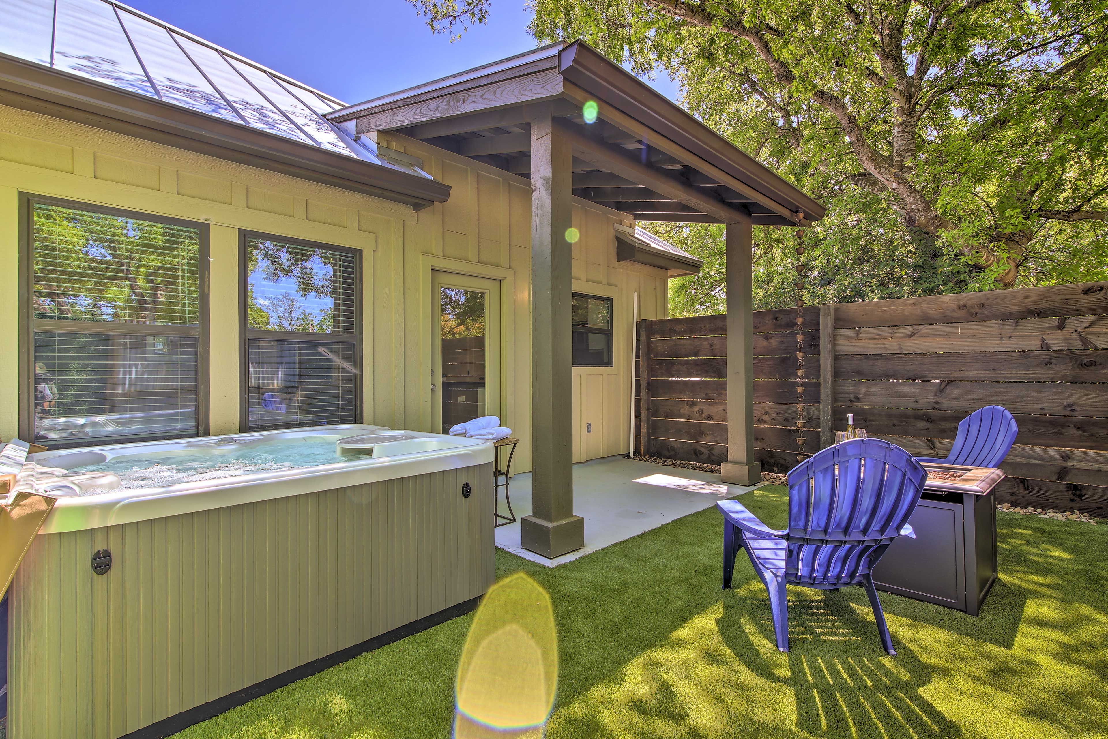 Step outside to enjoy the Texas weather.