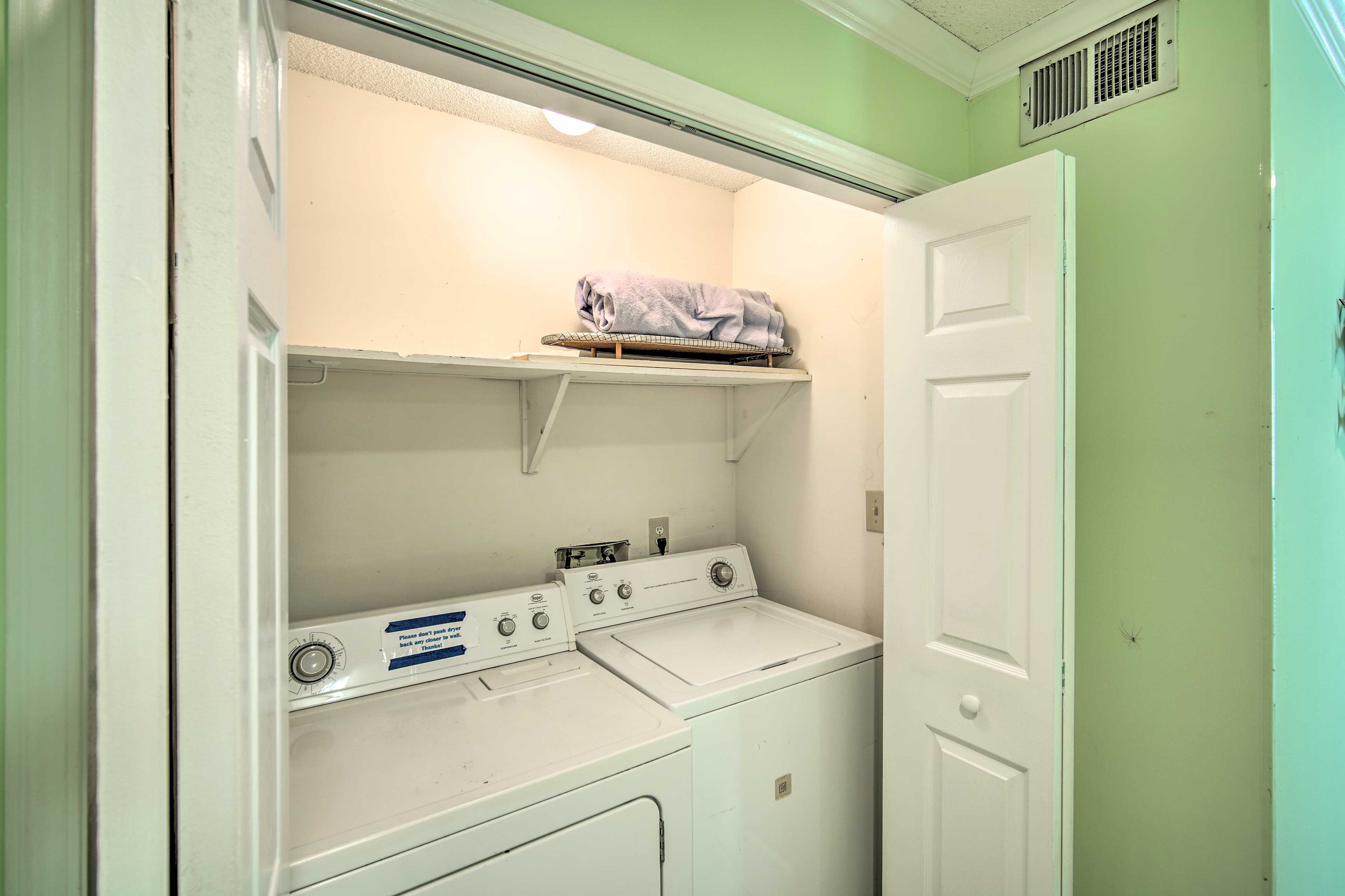 Wash your swimwear in the in-unit laundry machines.