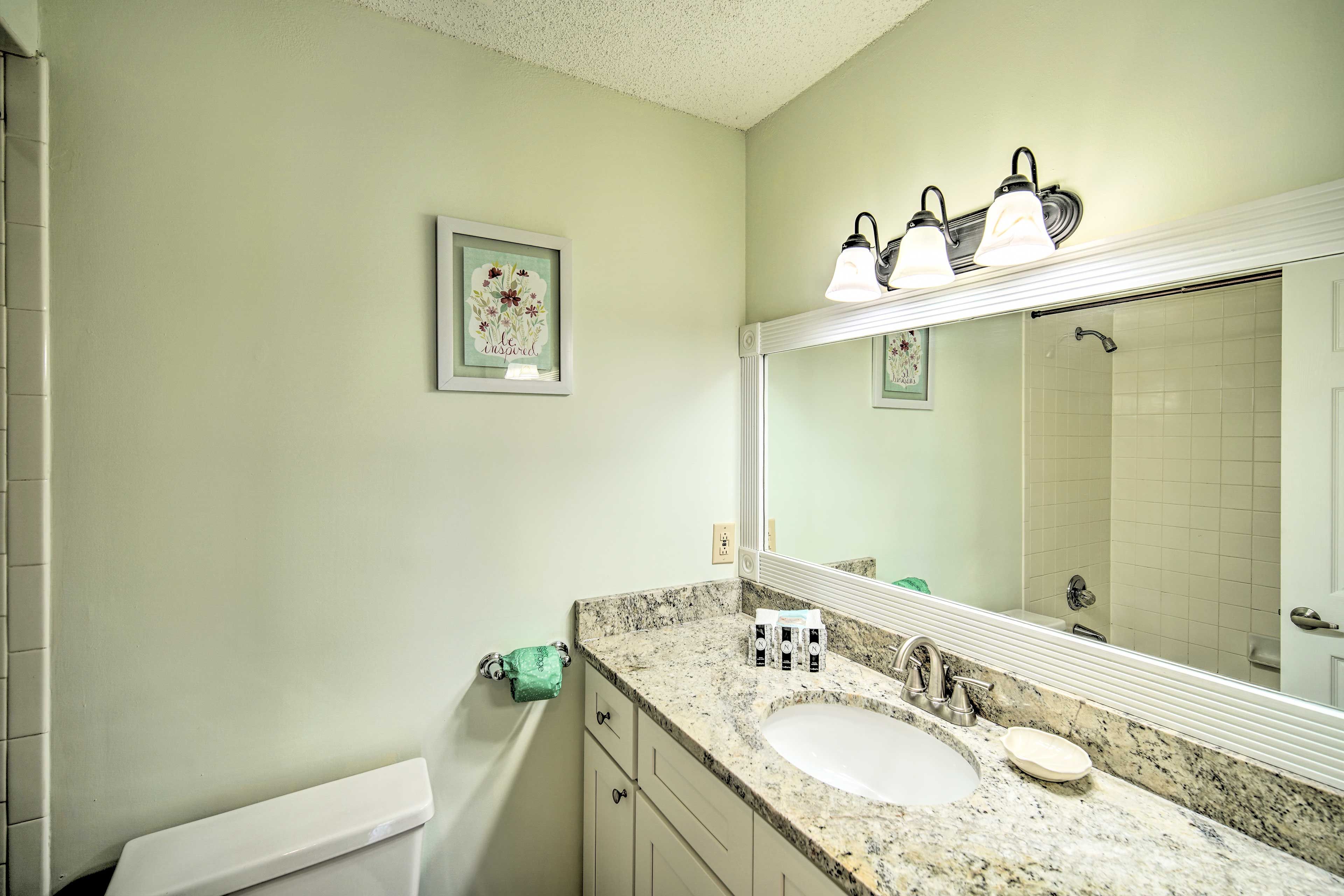 With 2 bathrooms, the condo provides plenty of privacy.