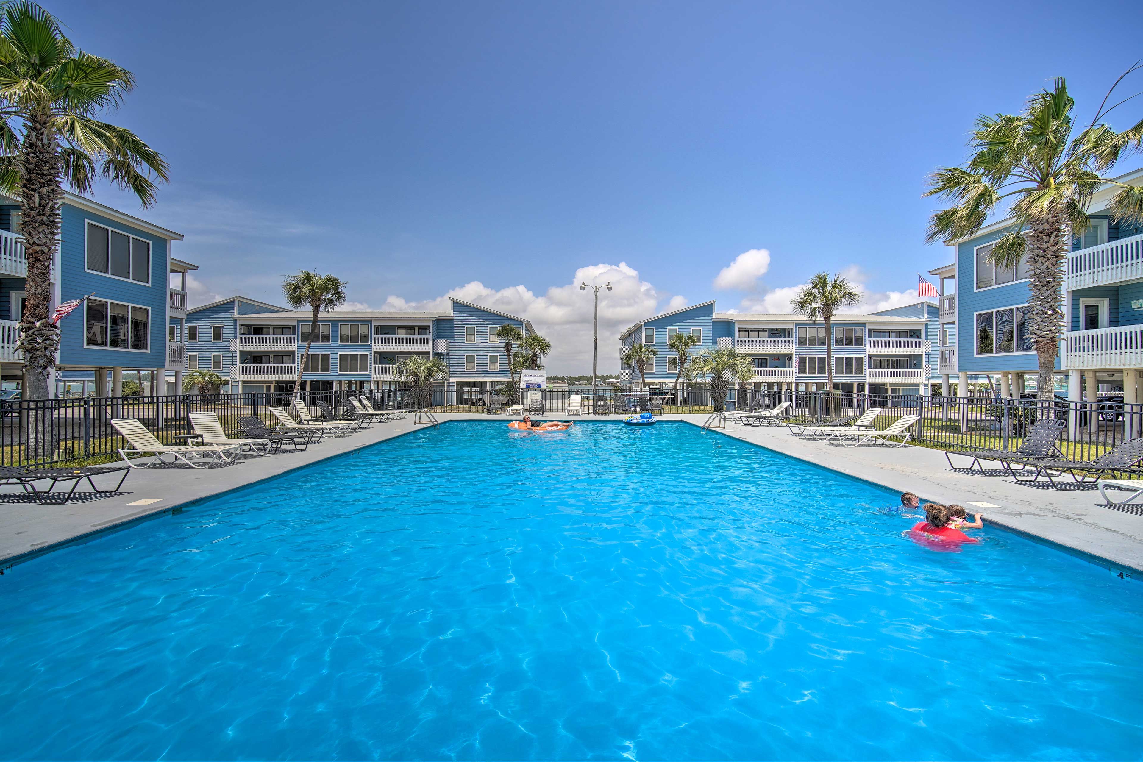 The kids will love splashing around in the pool.