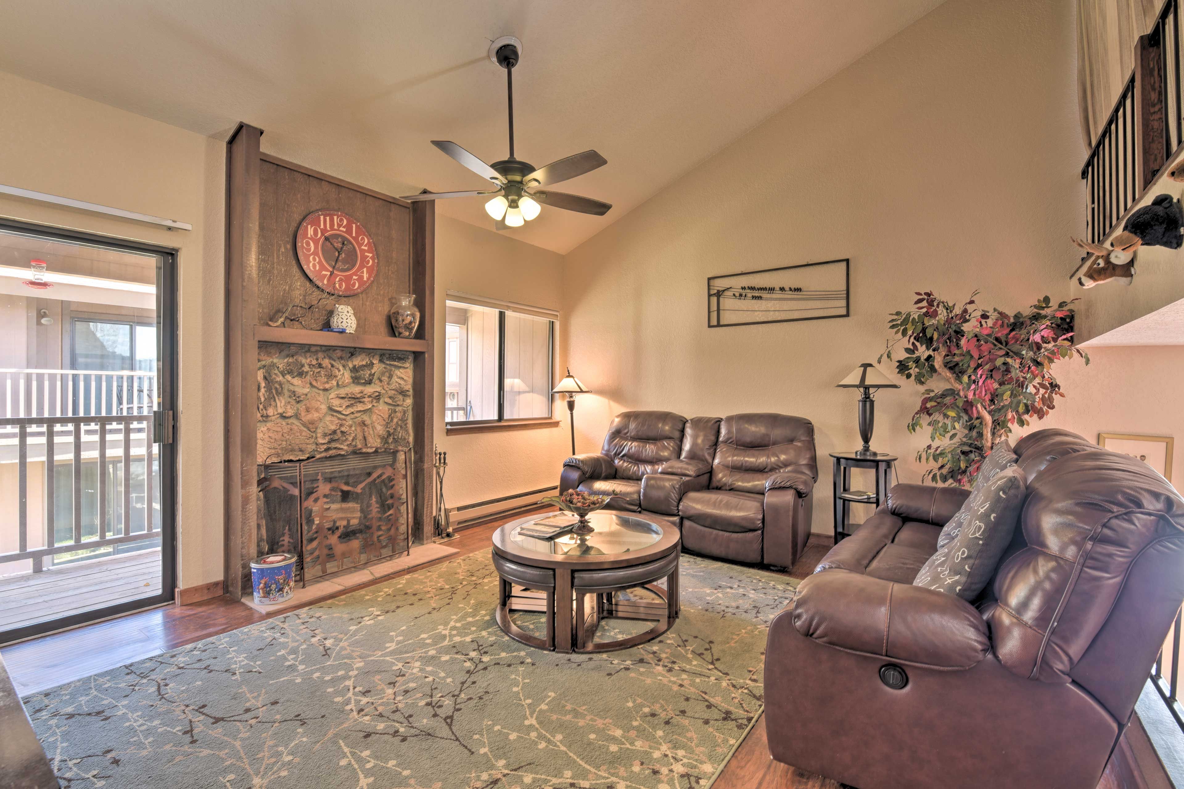 Living Room | 2nd Floor | Wood-Burning Fireplace