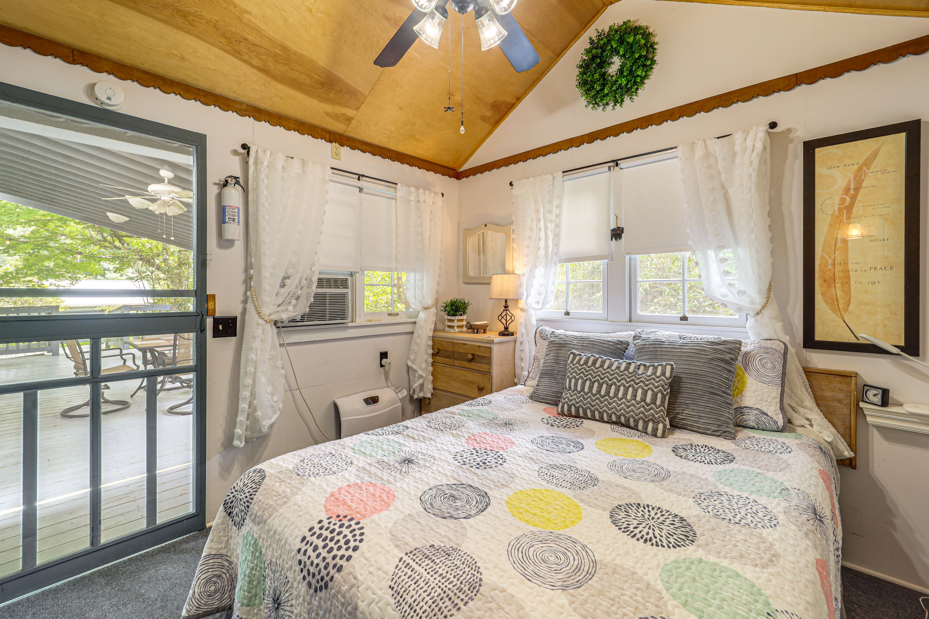 Bedroom 2 (Detached, Across Deck) | Queen Bed