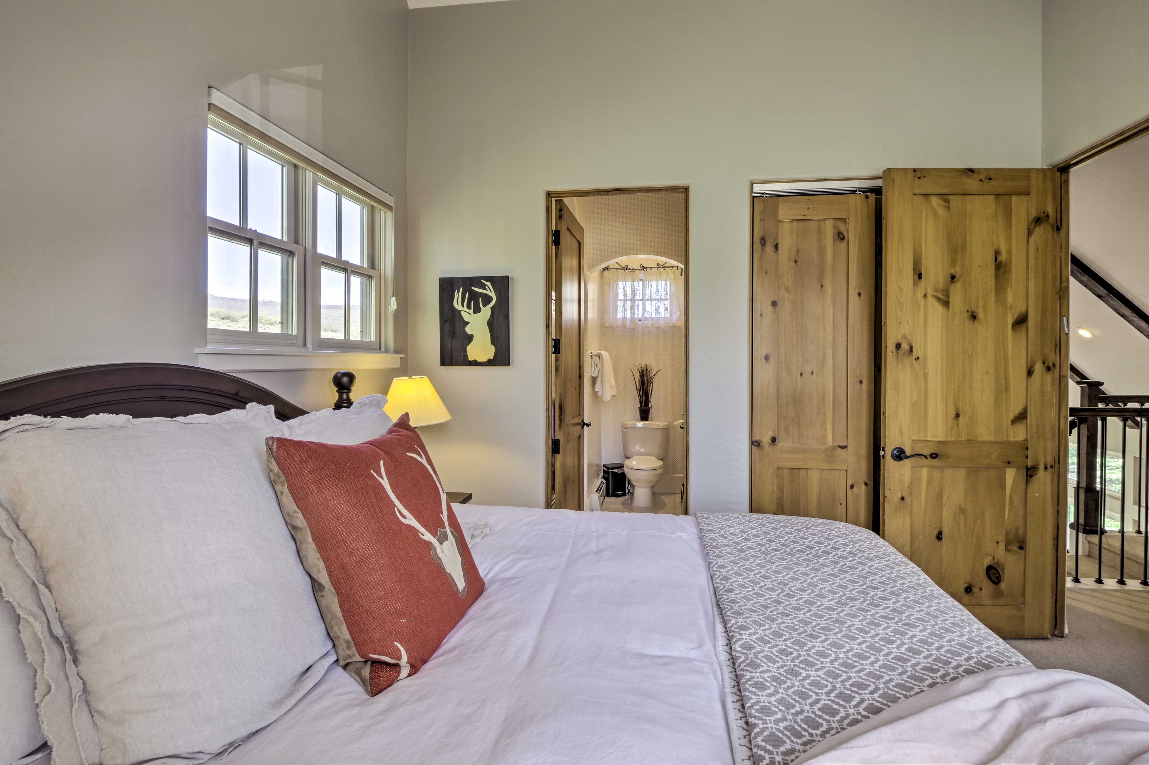 A good night's sleep is guaranteed in this king bed.