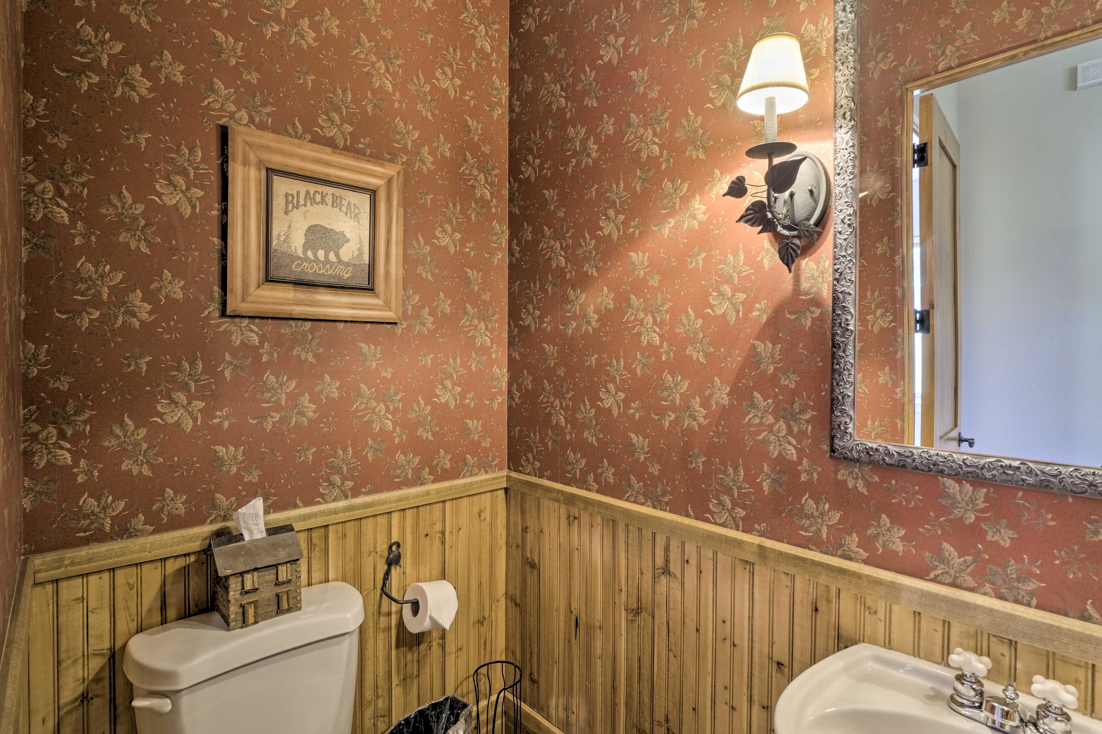 Freshen up in one of 5 bathrooms.
