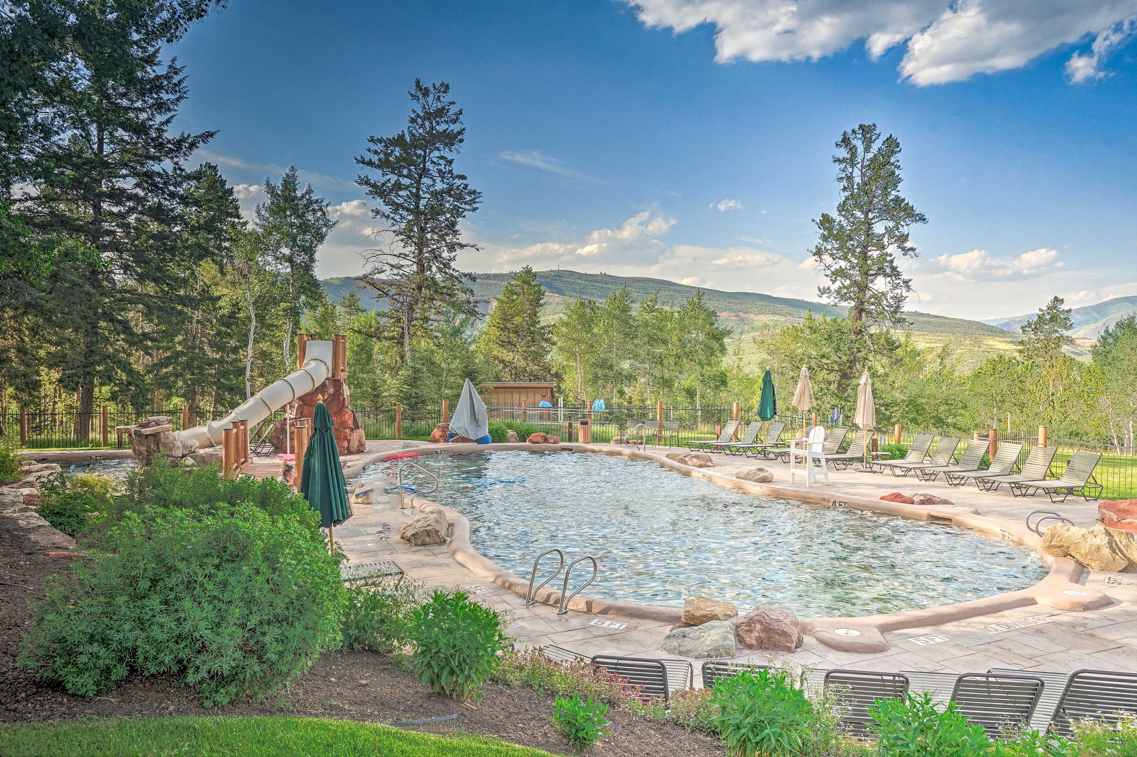Soak up some sun poolside.