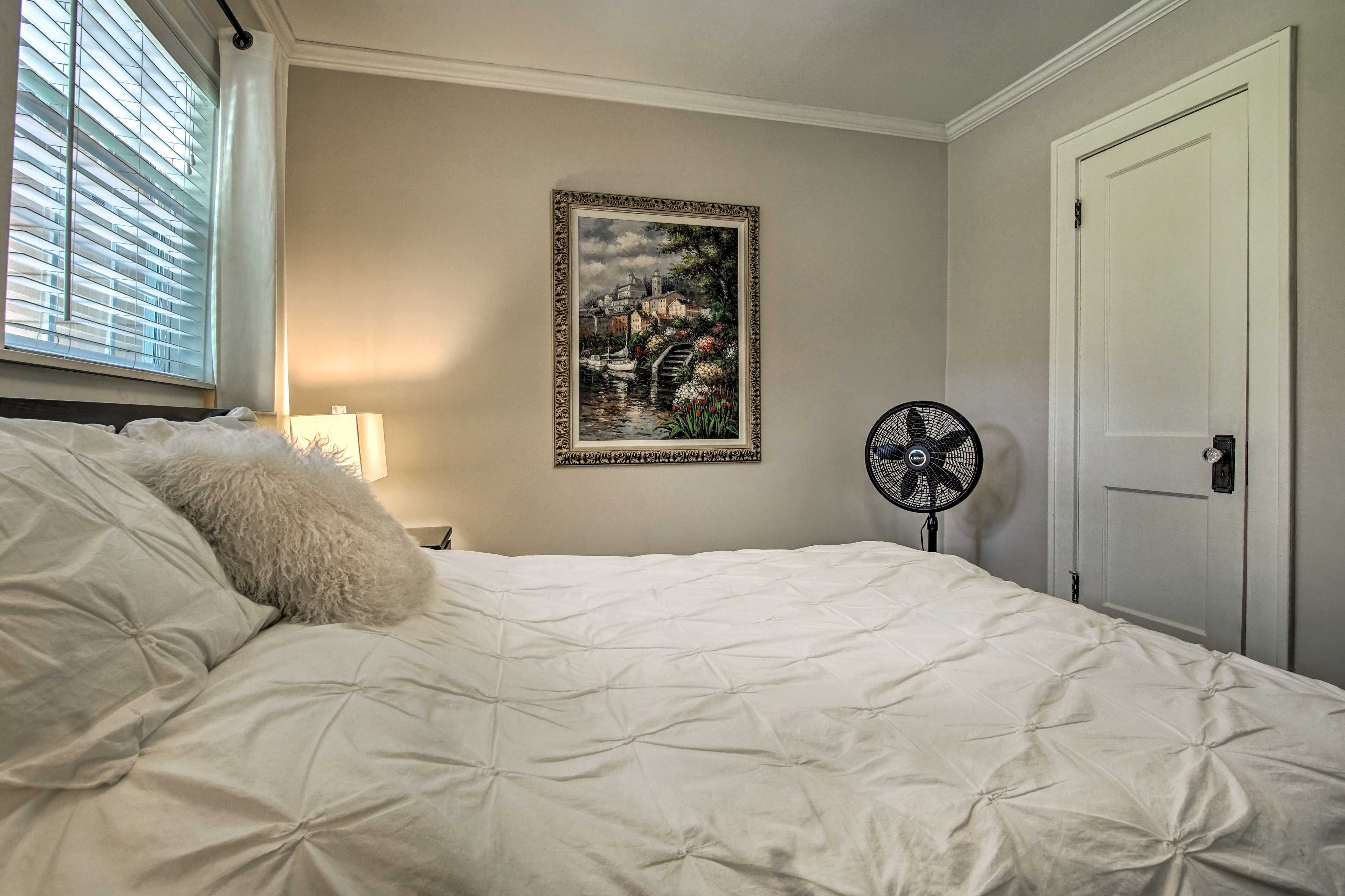 Crown molding adds an elevated touch.