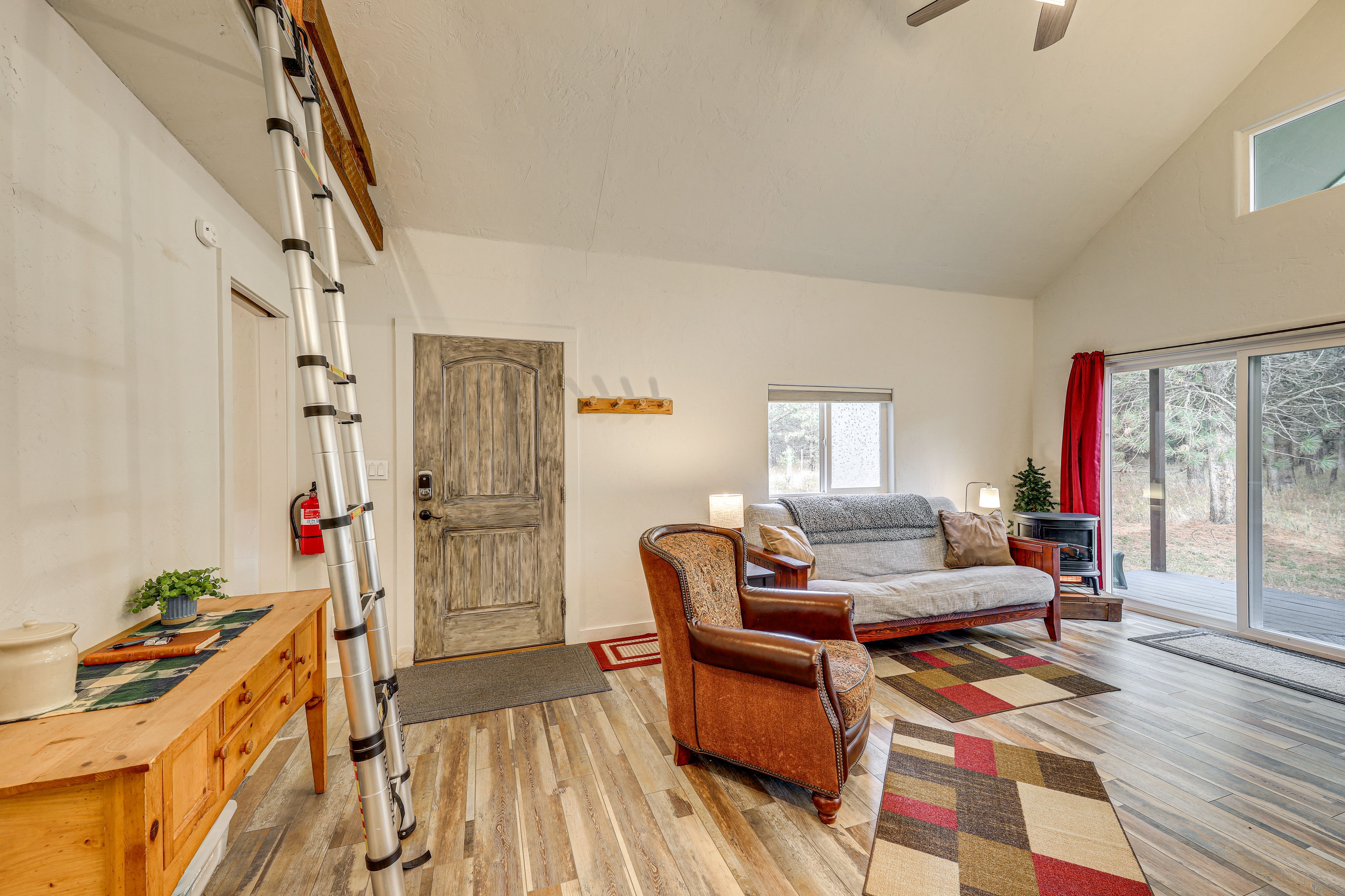 Living Room | Electric Fireplace | Futon