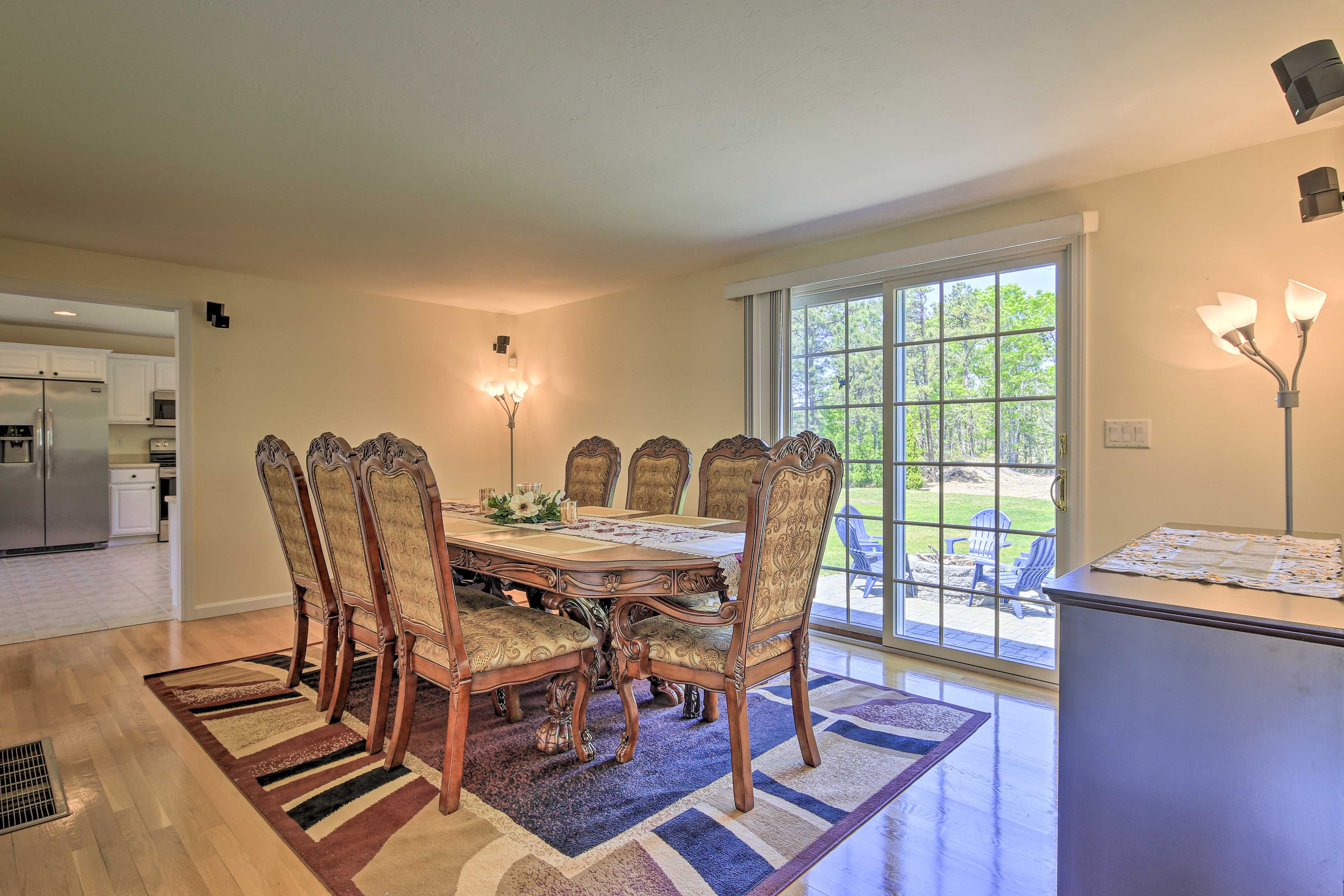 Wine and dine in the comfort of your home-away-from-home.