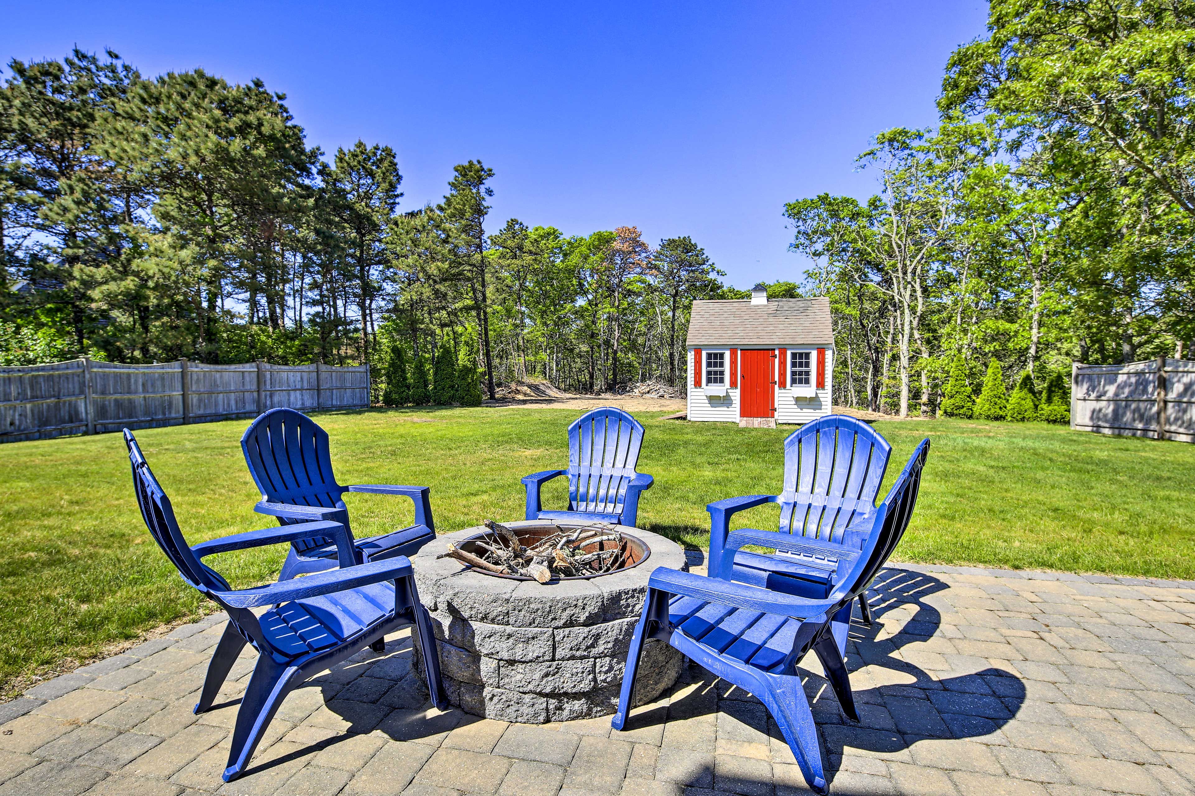 Spend evenings in the yard - making s'mores and playing lawn games.