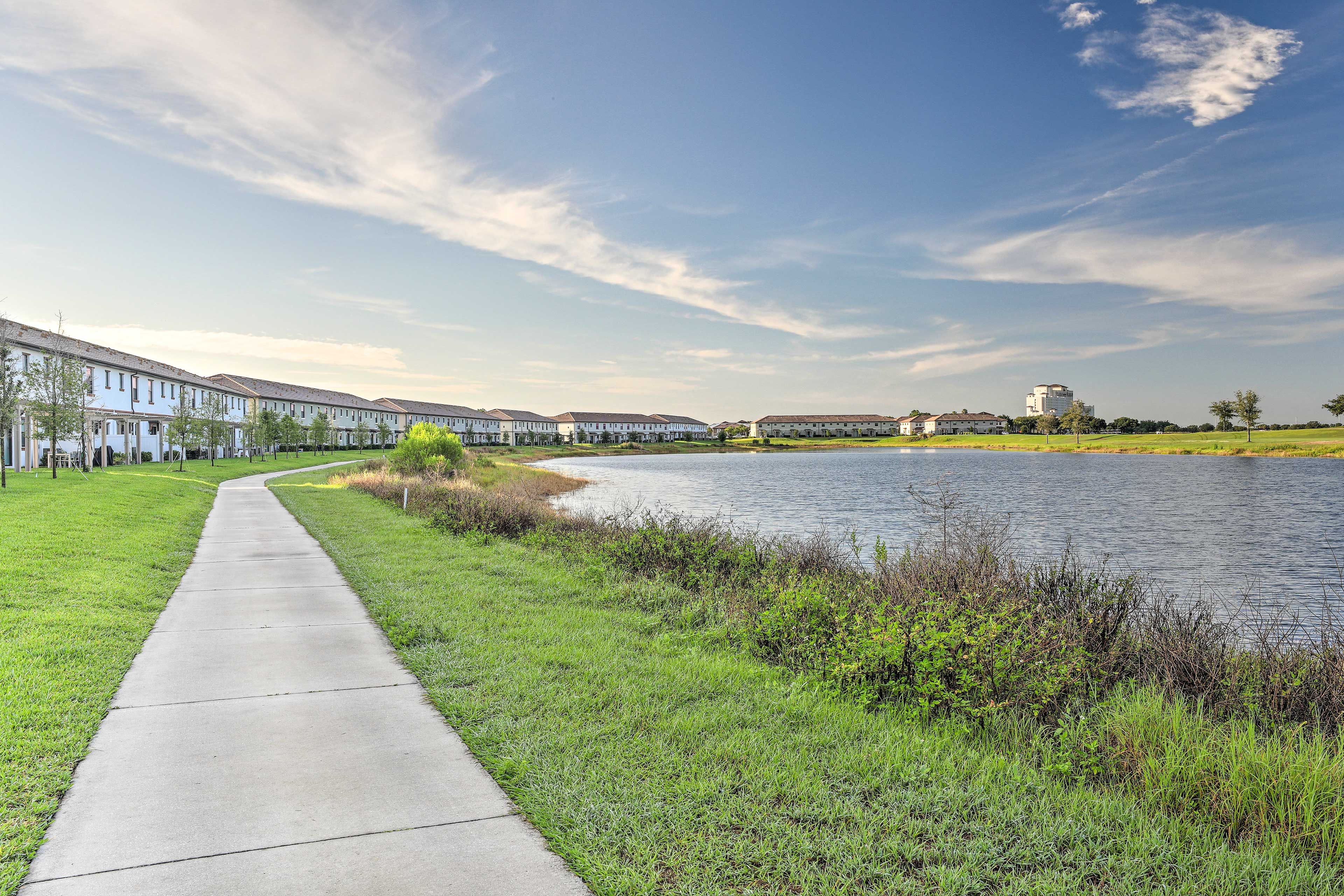 Bike and walk within the gated community.