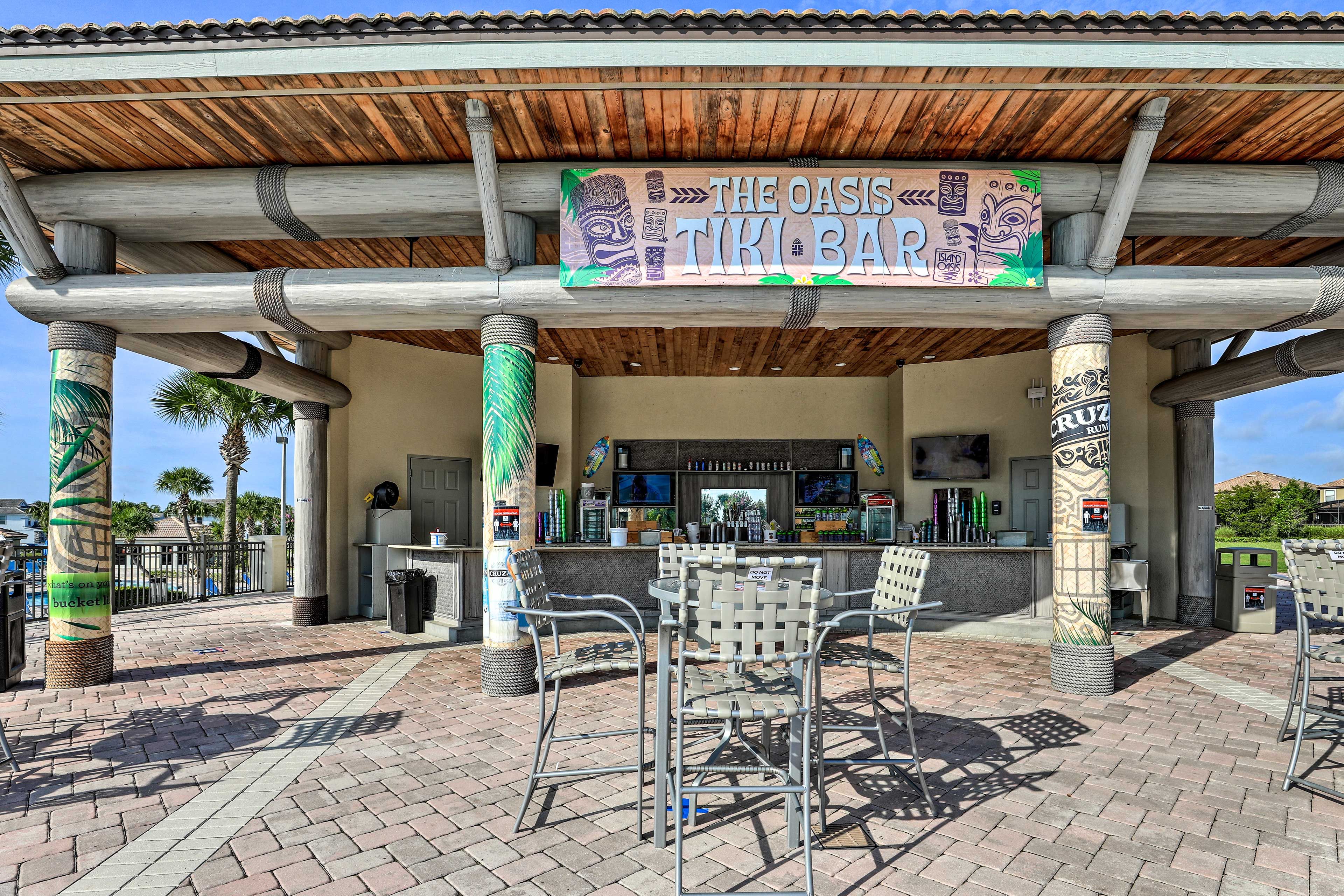 Grab a drink and cool off at the bar.