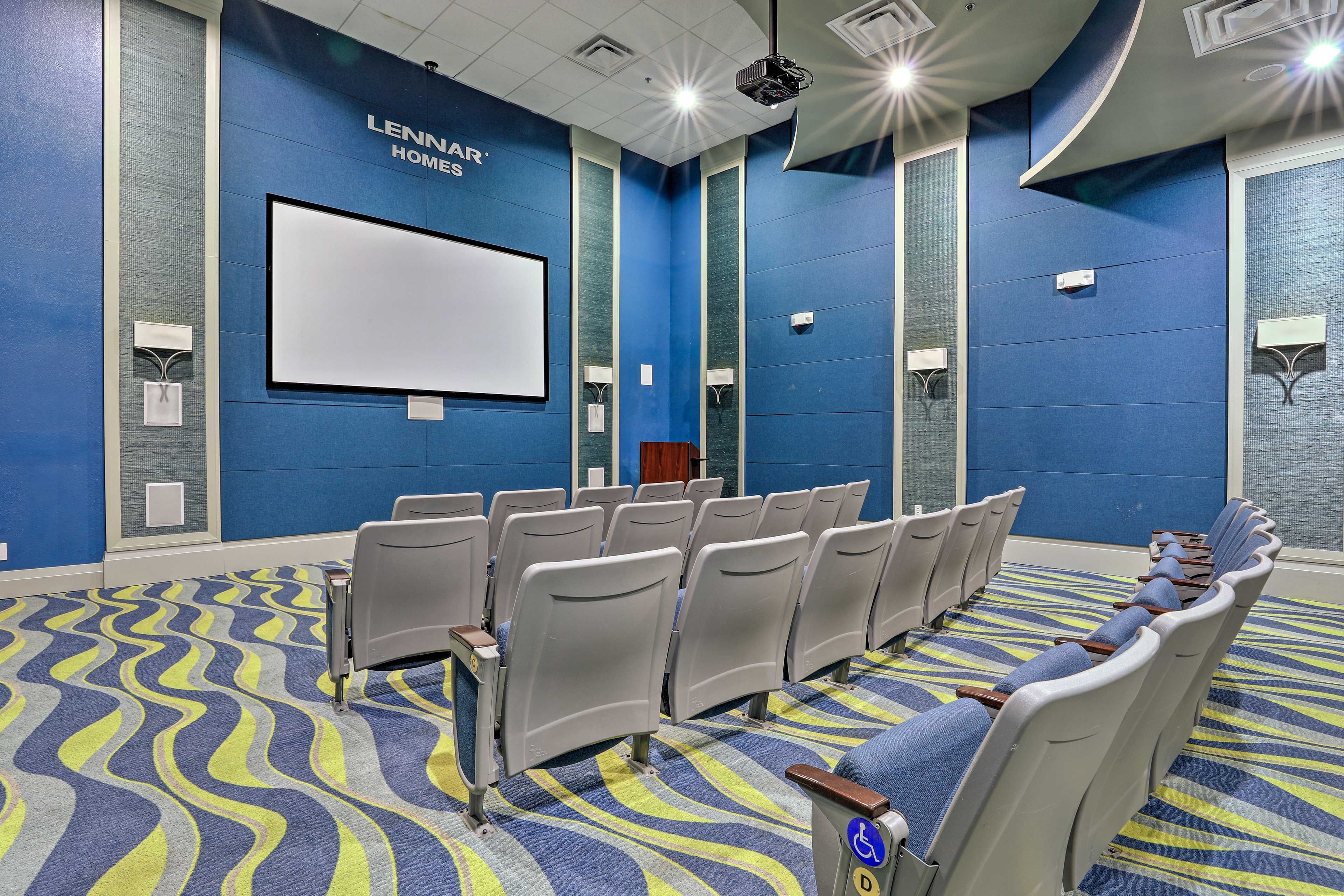Enjoy the movie theater with the family.