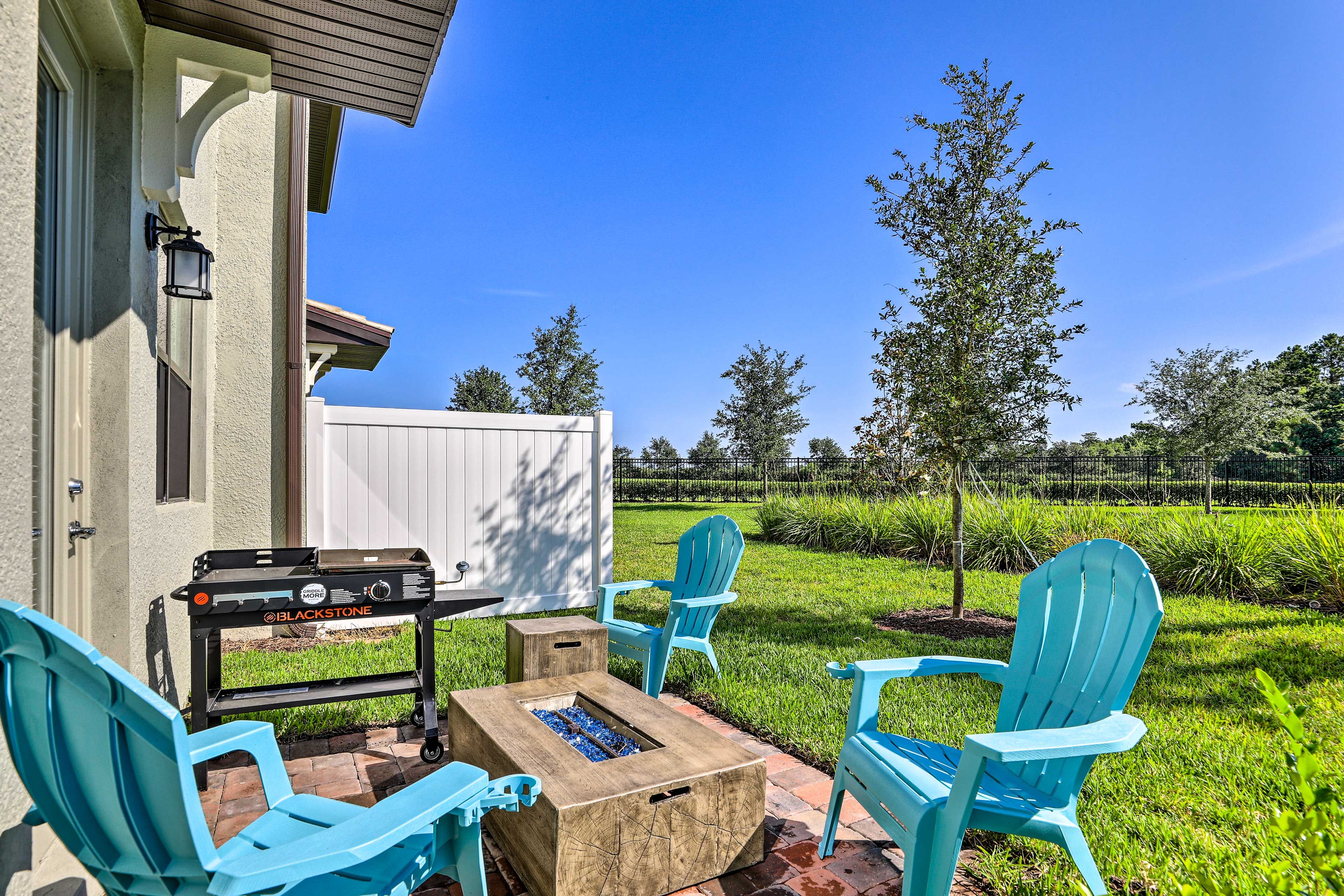 Grill up with family in the backyard.