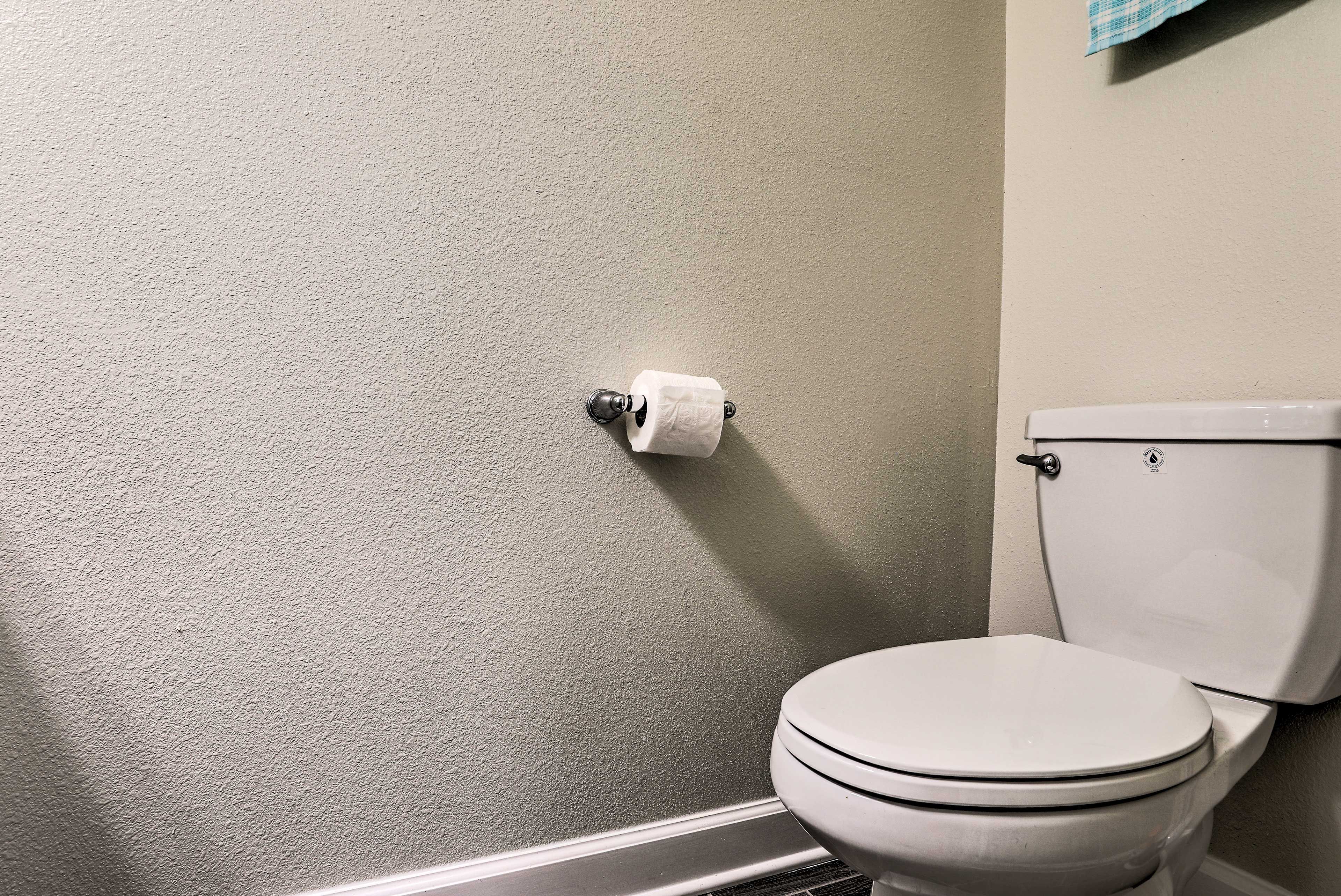 A half bath is ready for guests.