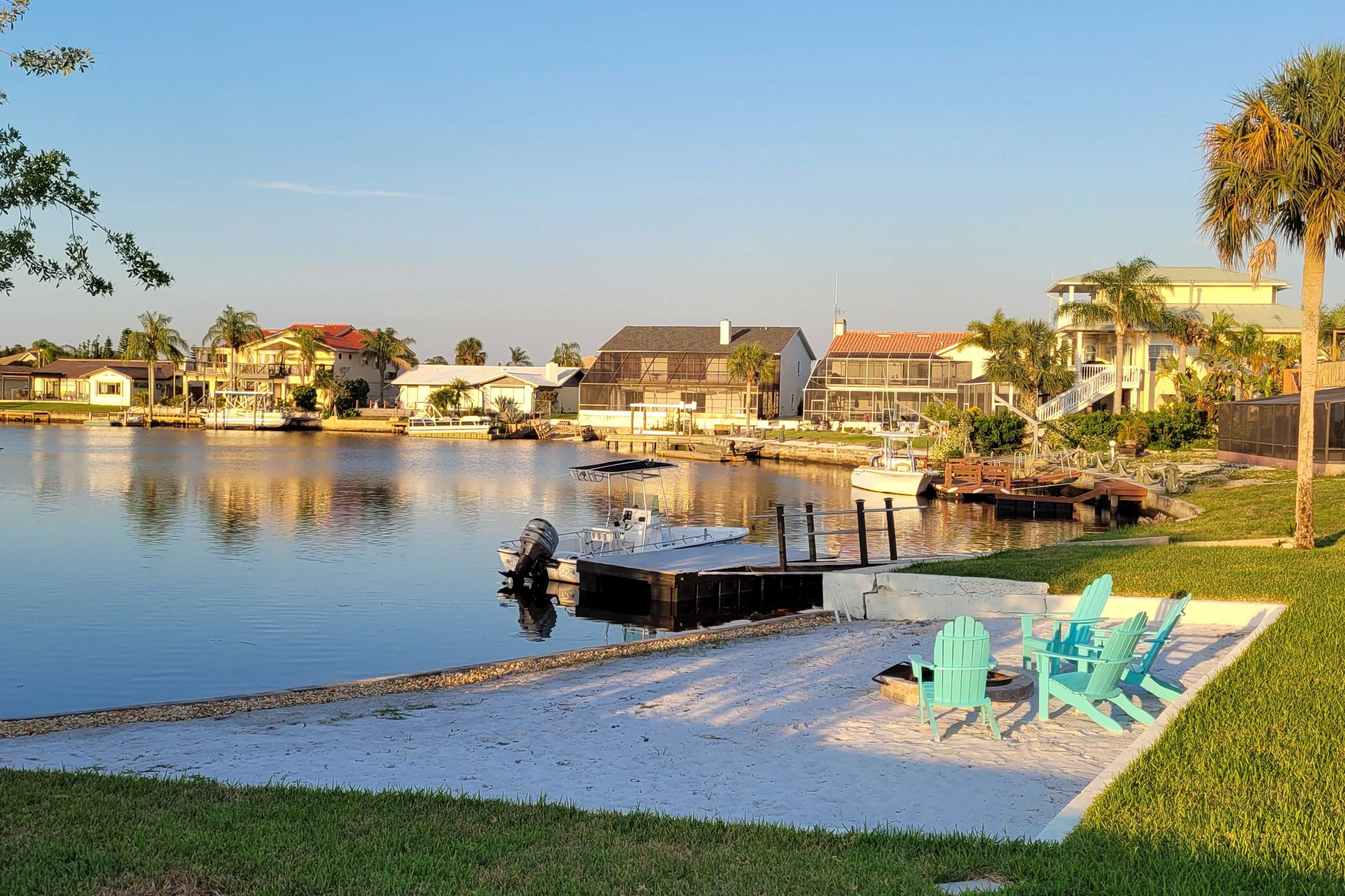 Port Richey Vacation Rental | 4BR | 3BA | 2,300 Sq Ft | Private Dock | No Boat