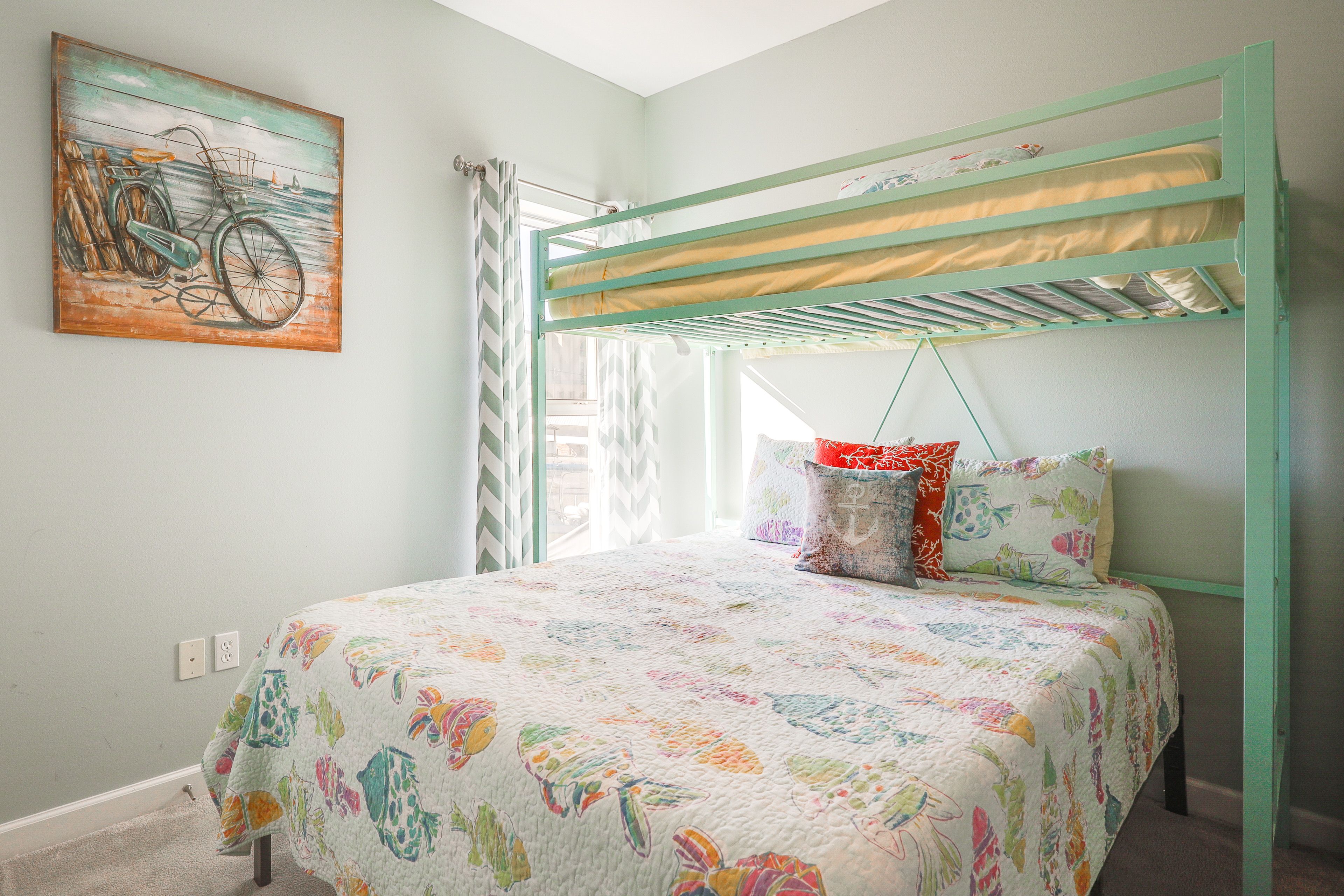 Bedroom 2 | Queen Bed | Lofted Twin Bed