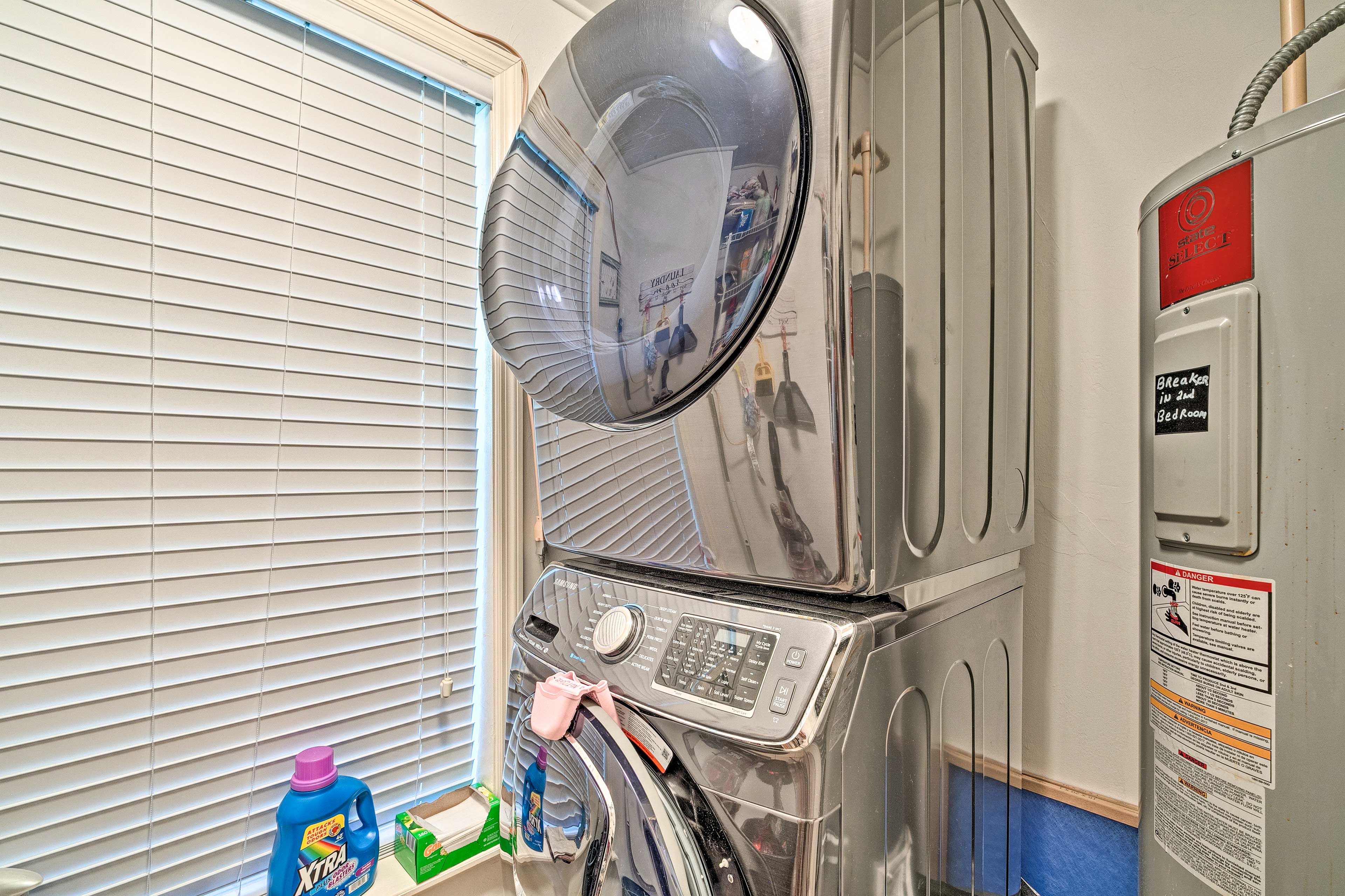 Throw your dirty clothes in the laundry after a day of fishing.