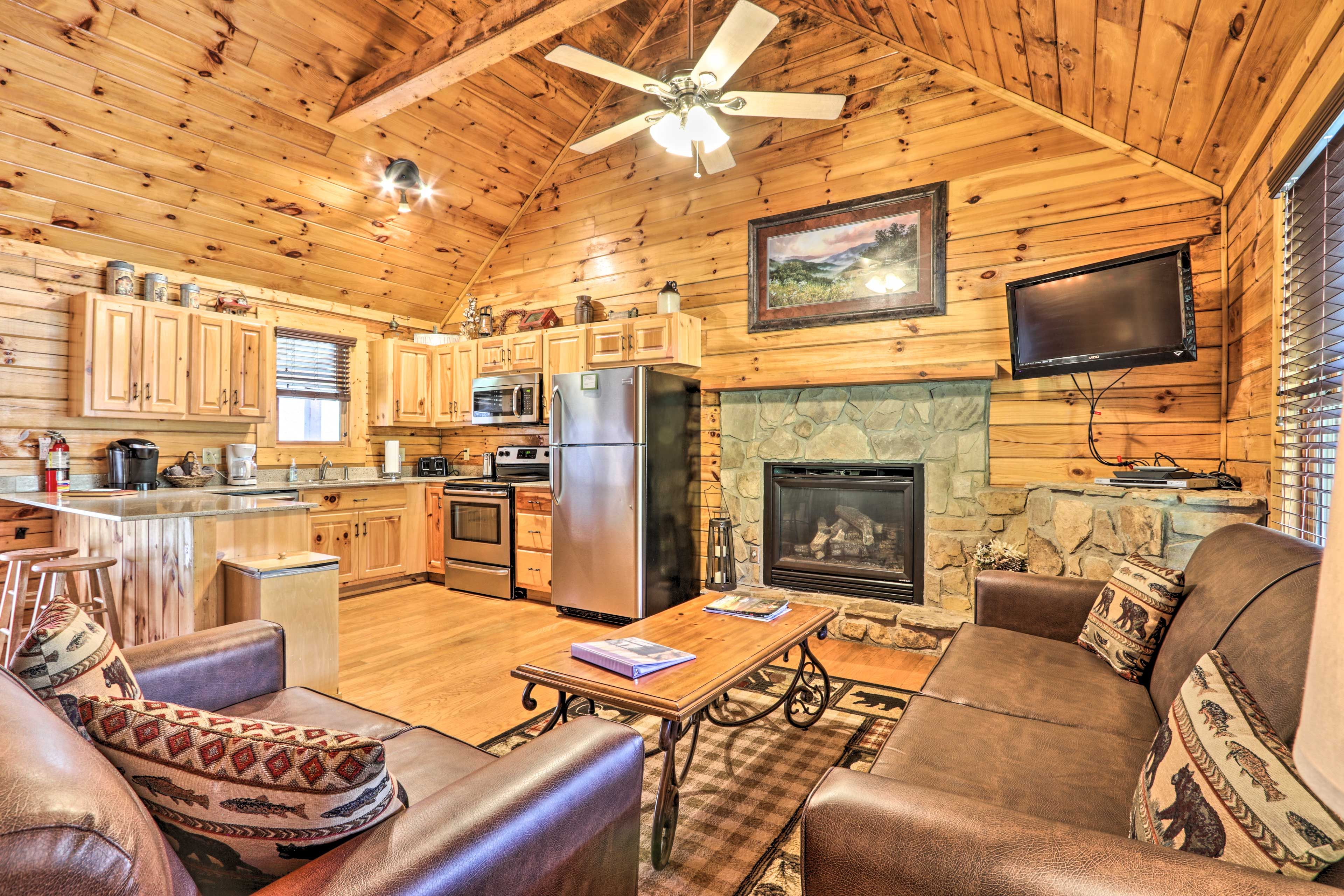 Living Room | Main Level | Fireplace | Smart TV | Full Sleeper Sofa