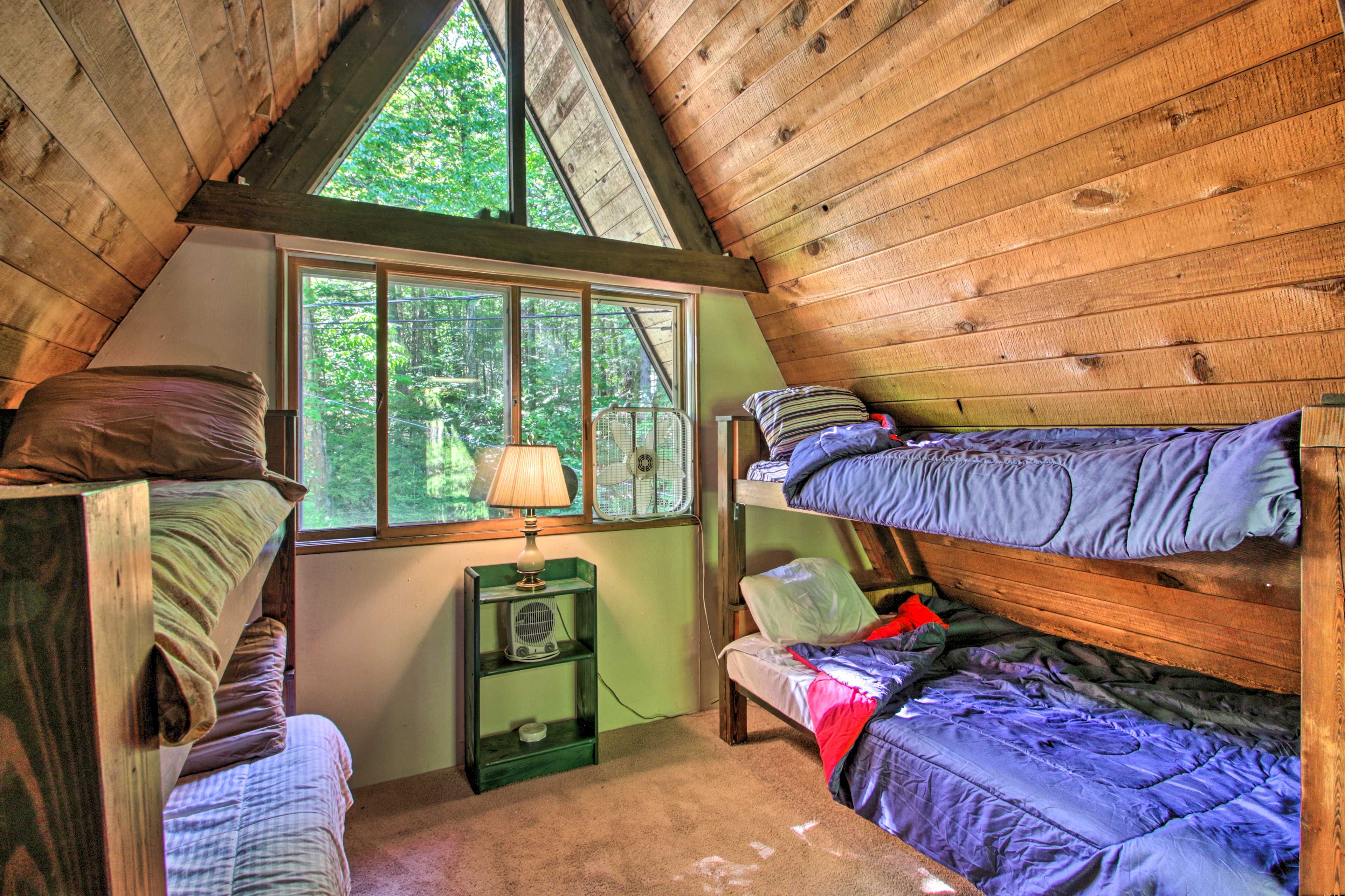 Head up to the loft for a sound night of rest.