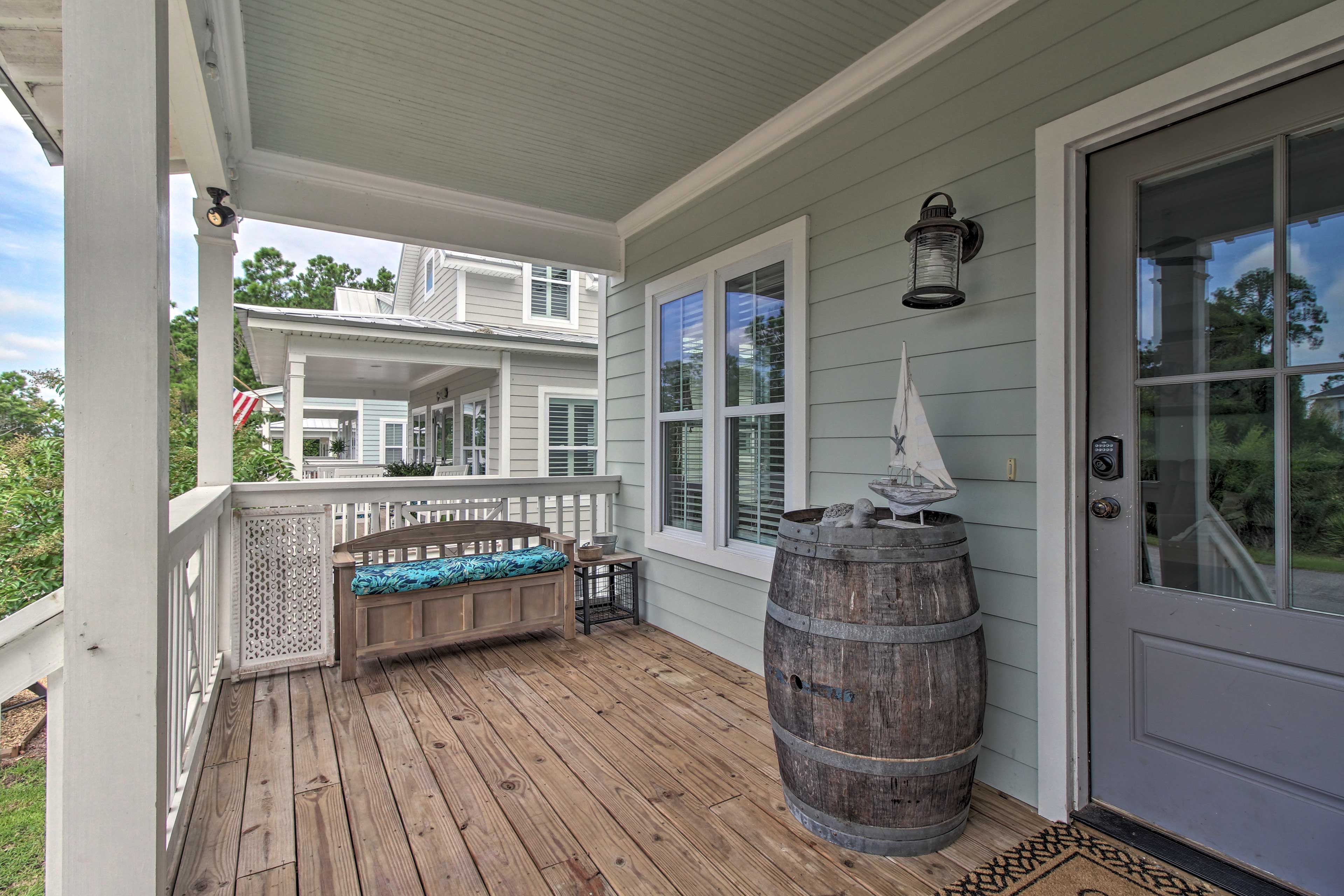 Sip your morning coffee al fresco.