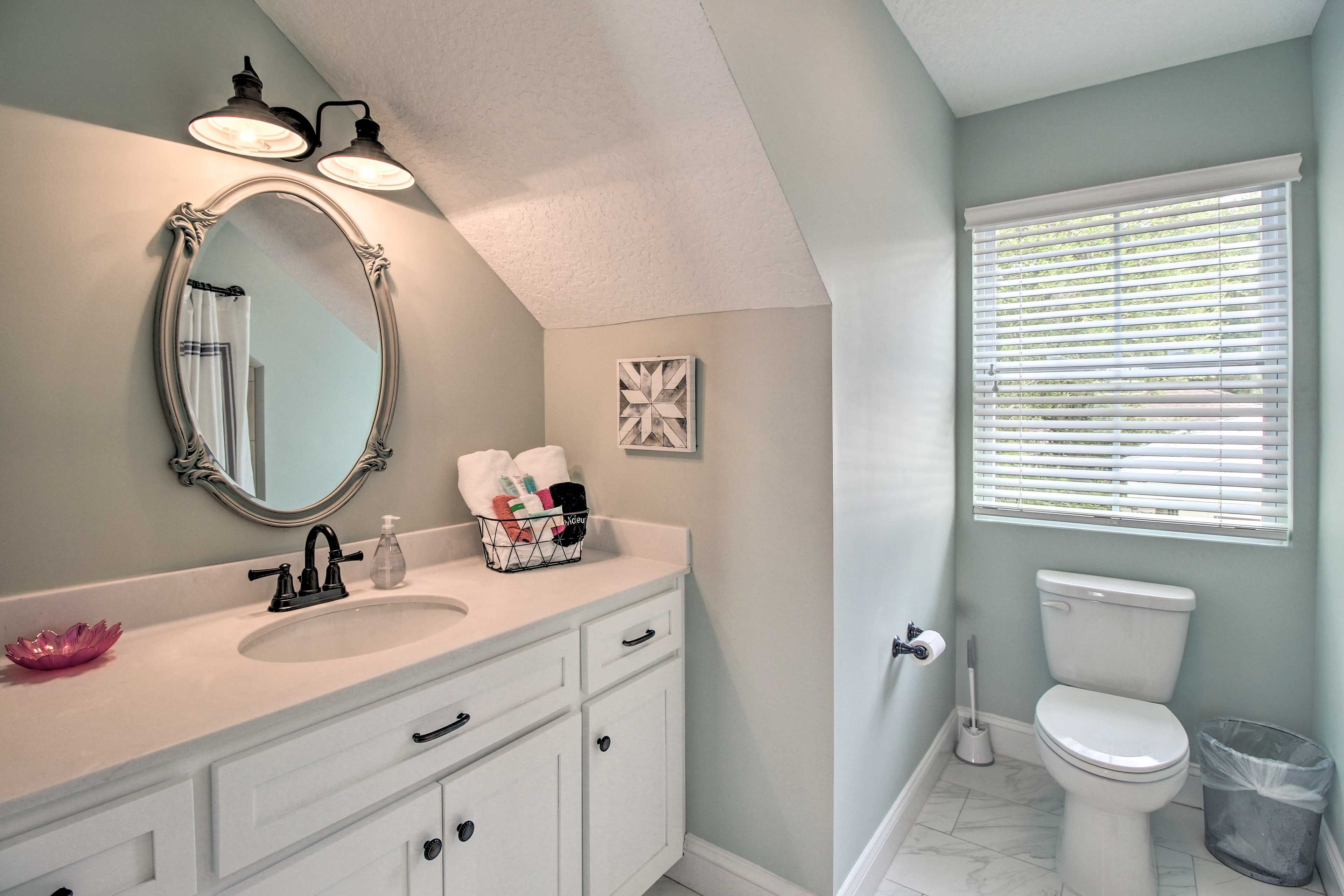 Complimentary toiletries are available for a stress-free getaway.