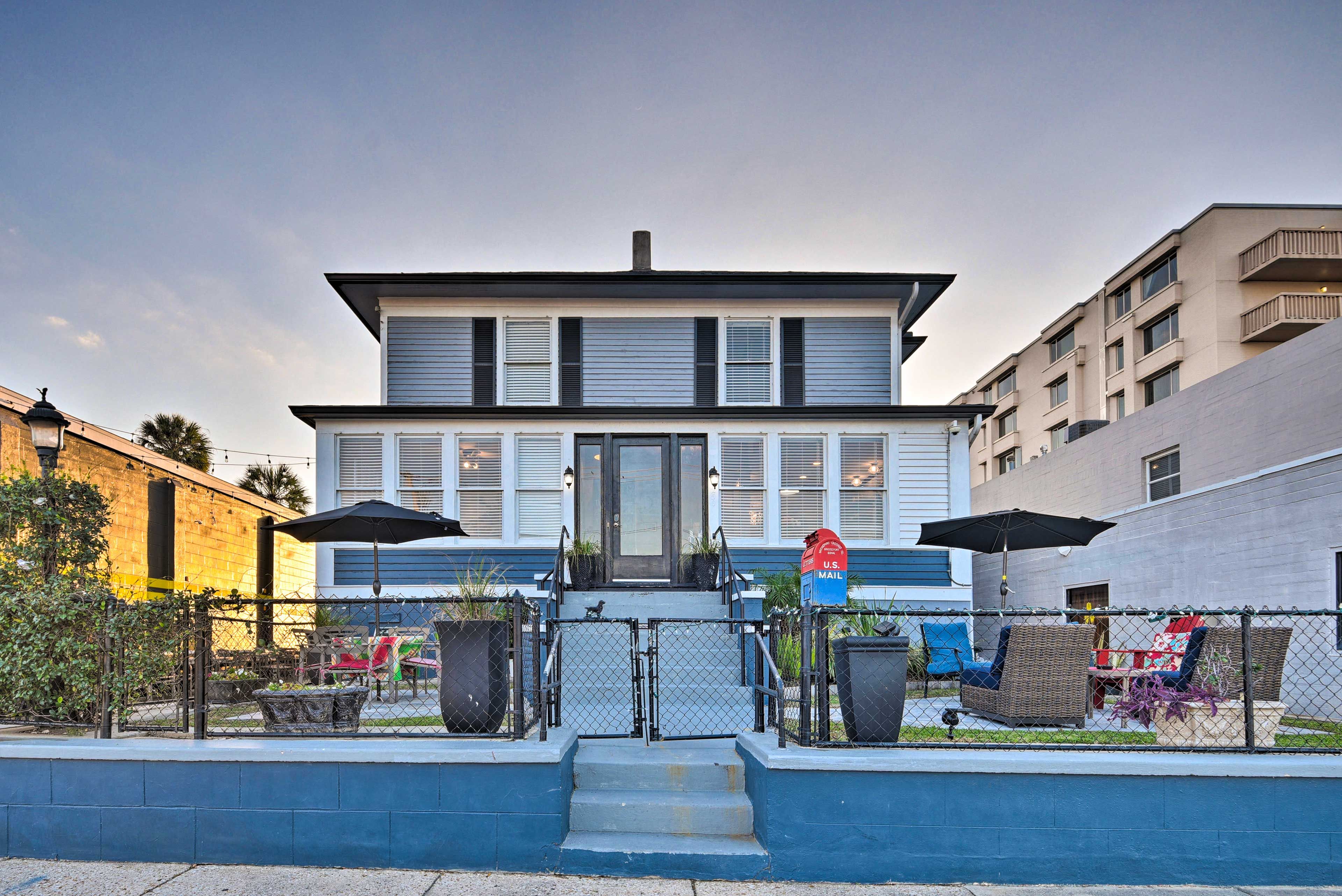 Exterior | 1.5 Mi from Beach | Walkable Location | Addt'l Accommodations On-Site