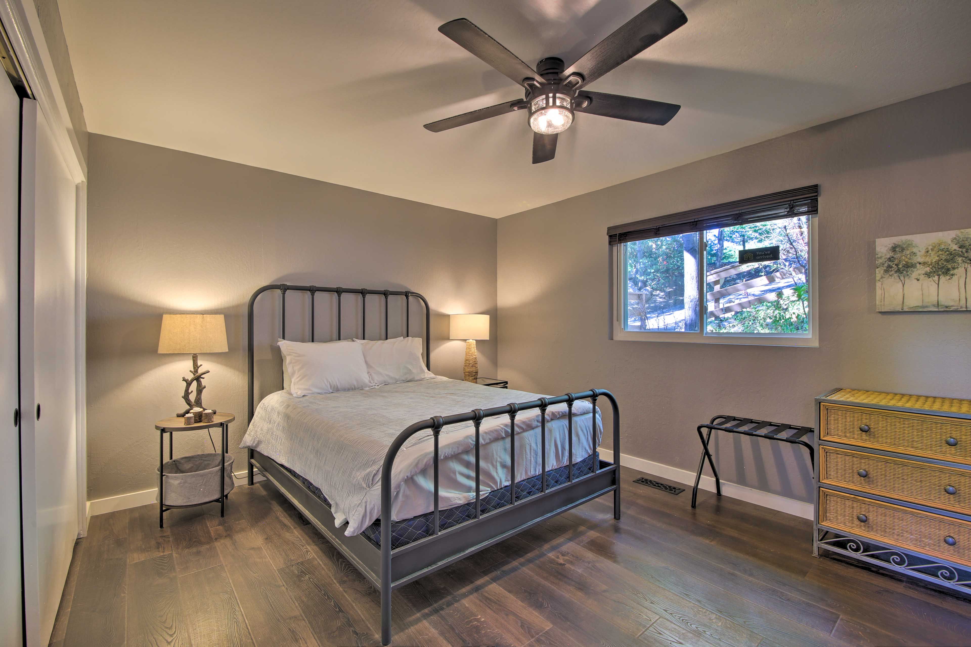 Retire to this bedroom after a long day.