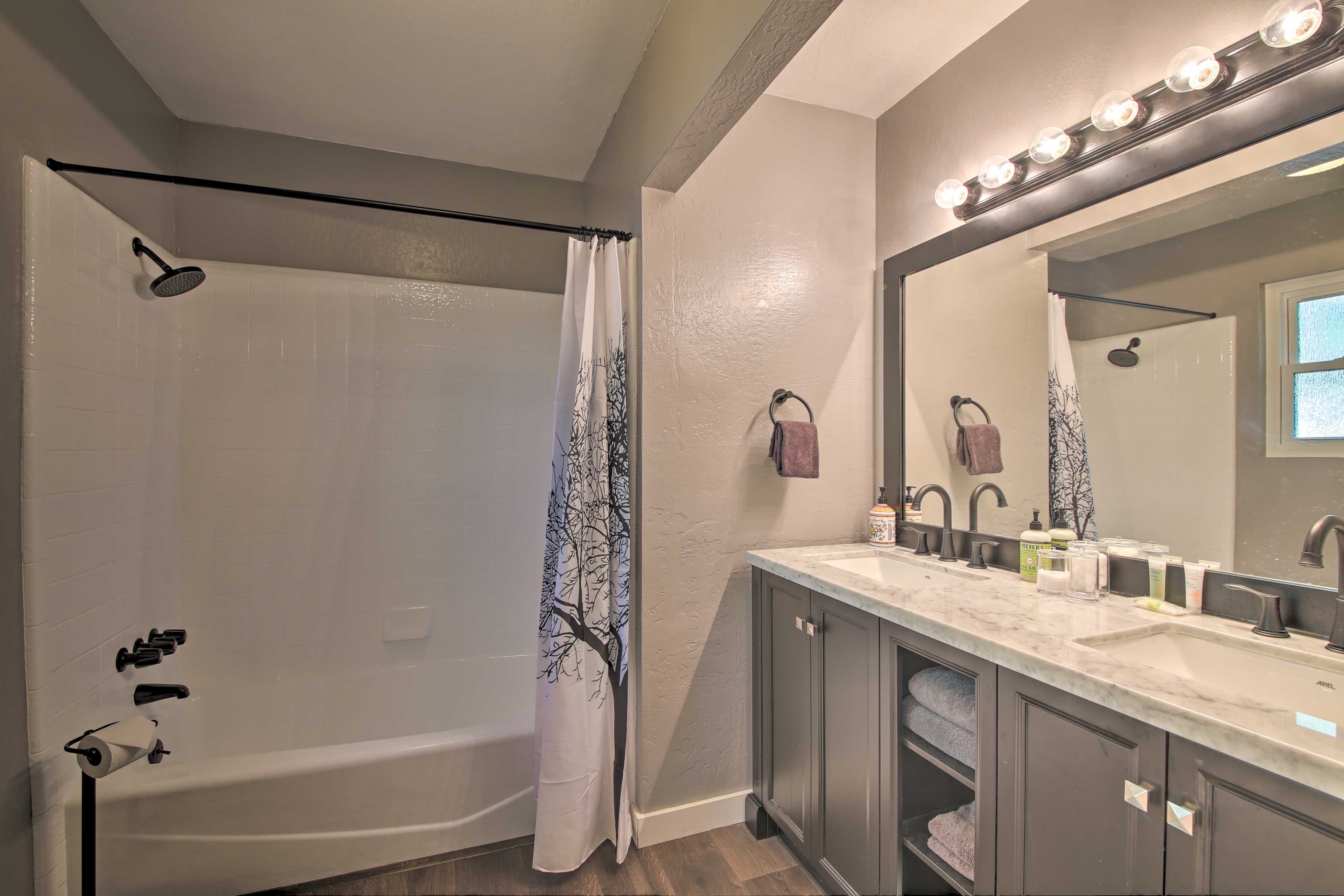A dual-sink vanity makes getting ready a breeze!