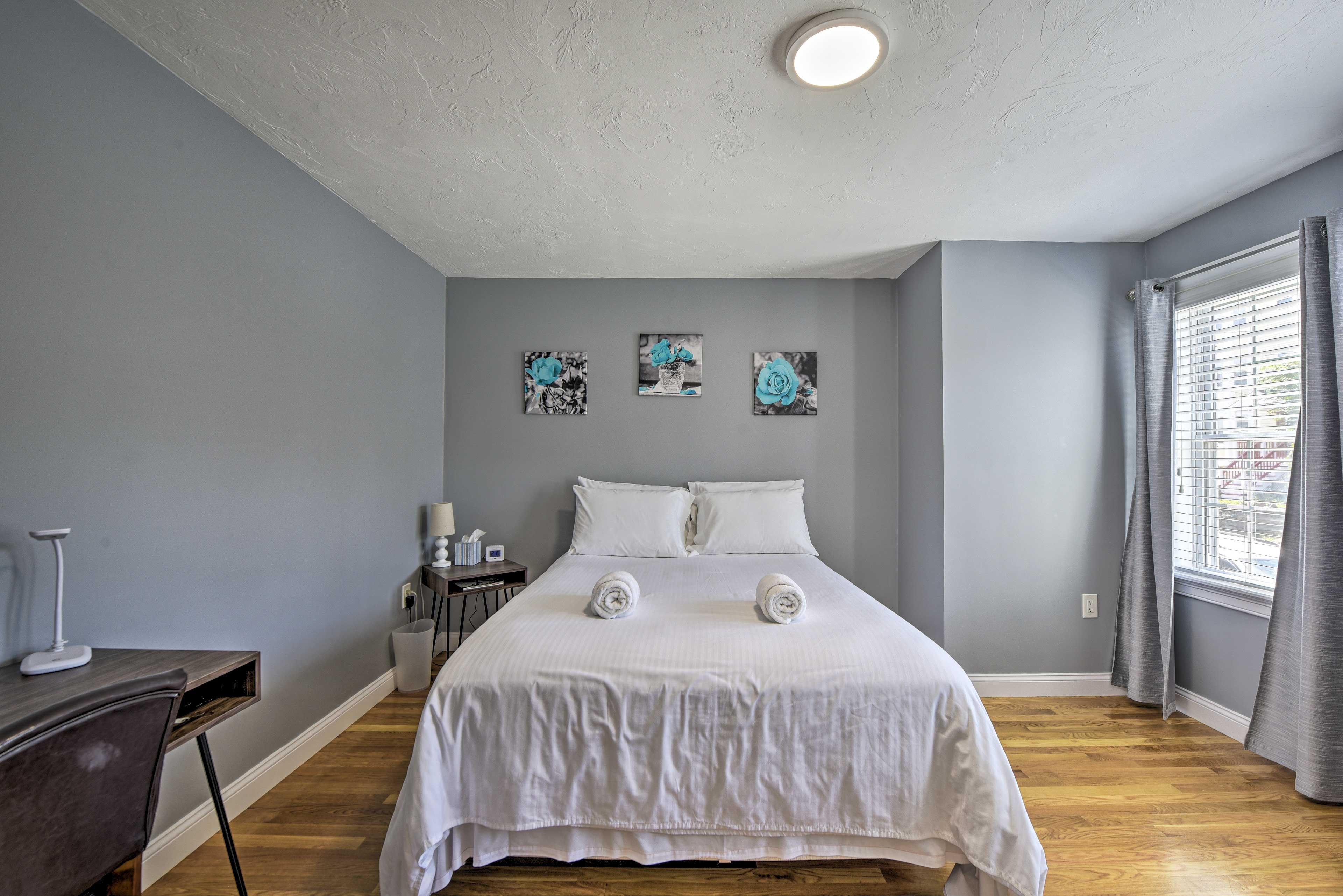Drift off to sleep in the first bedroom.