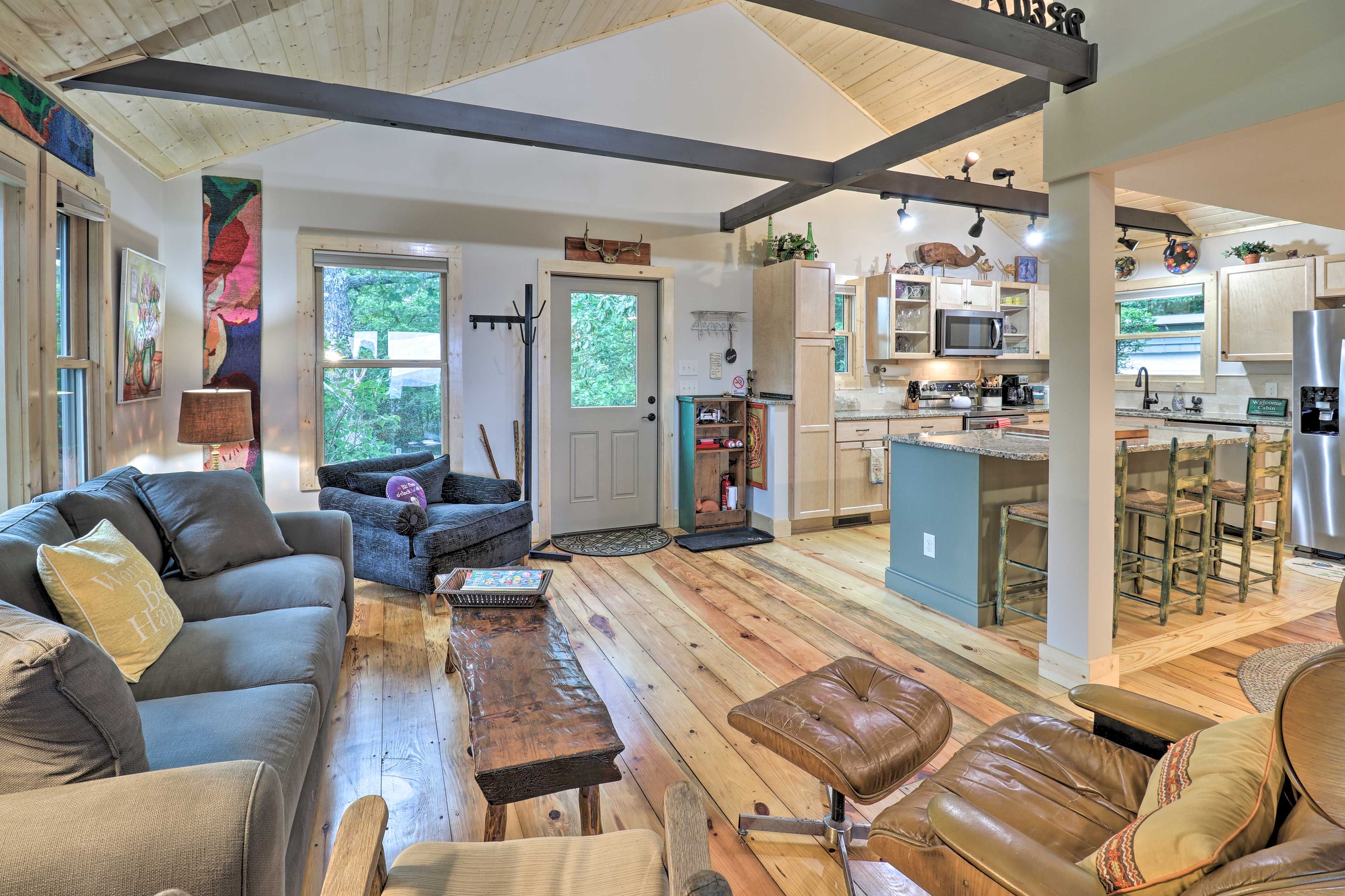 Share stories from the day in the open floor plan.