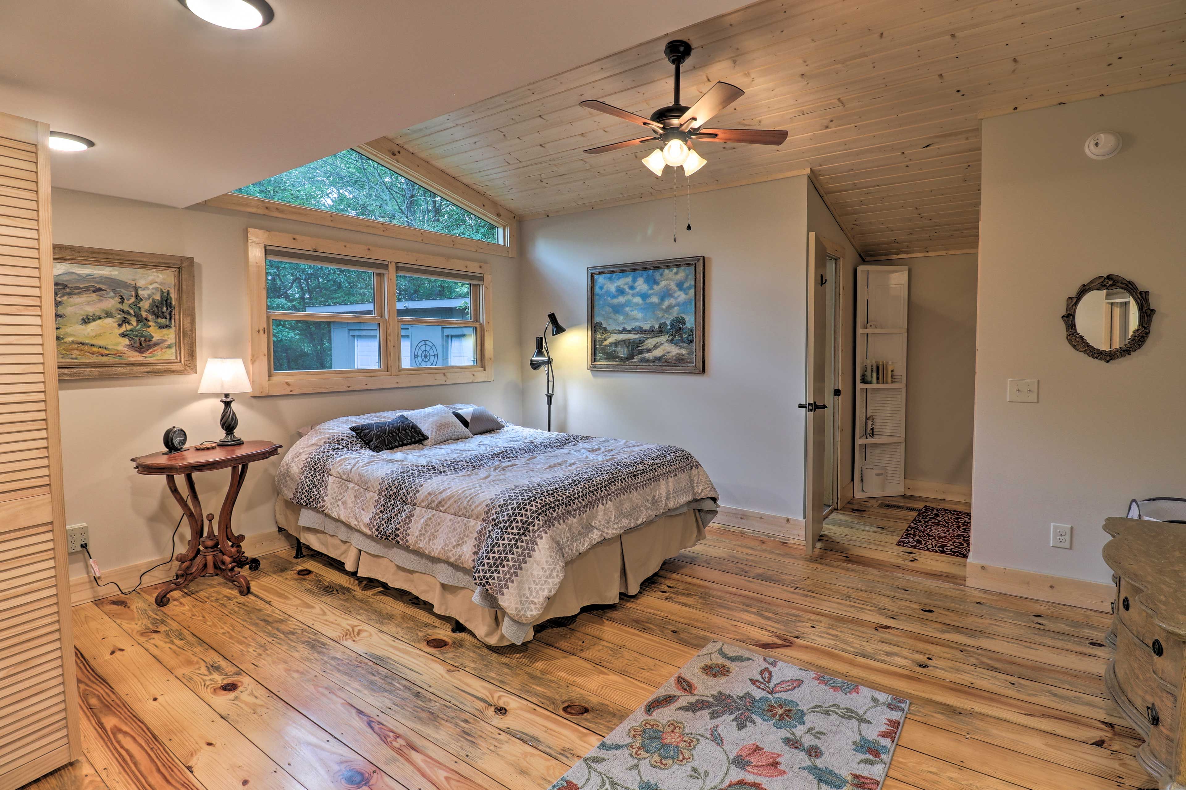 Head into the first bedroom for a great night's sleep on the queen bed.