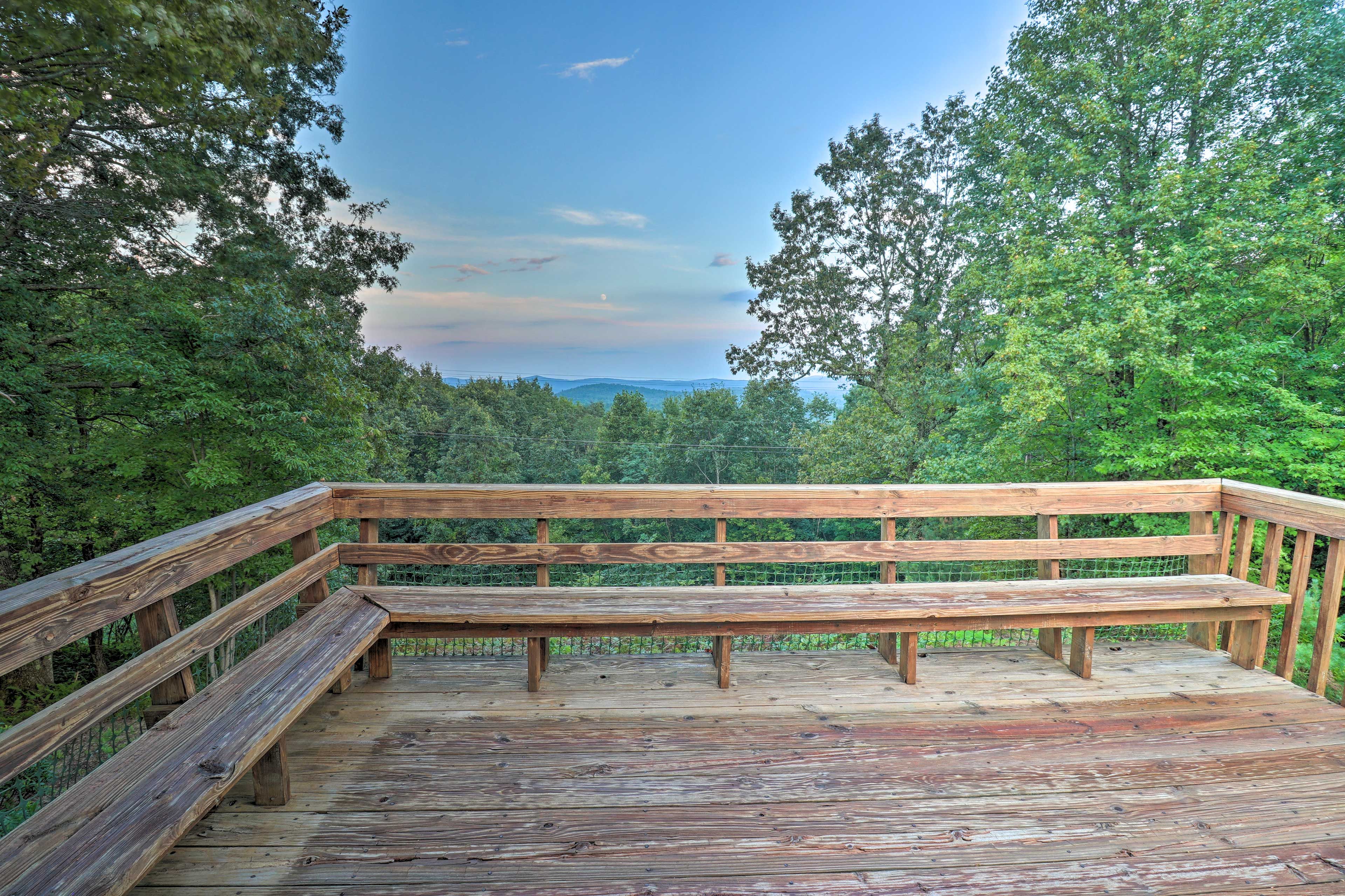 Fantastic views of the forest and rolling mountains await!