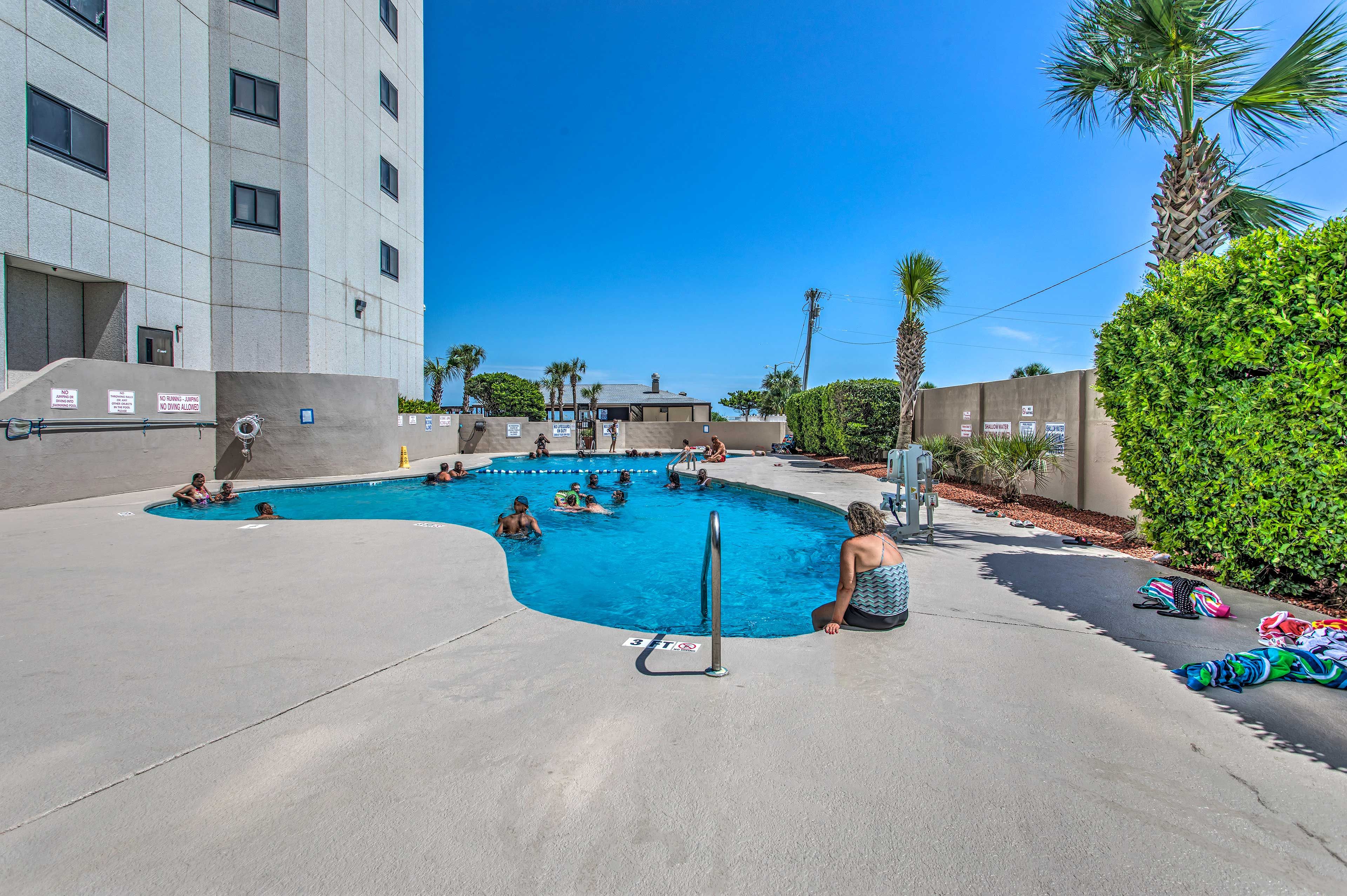 Make a splash in the Myrtle Beach Resort's pool!