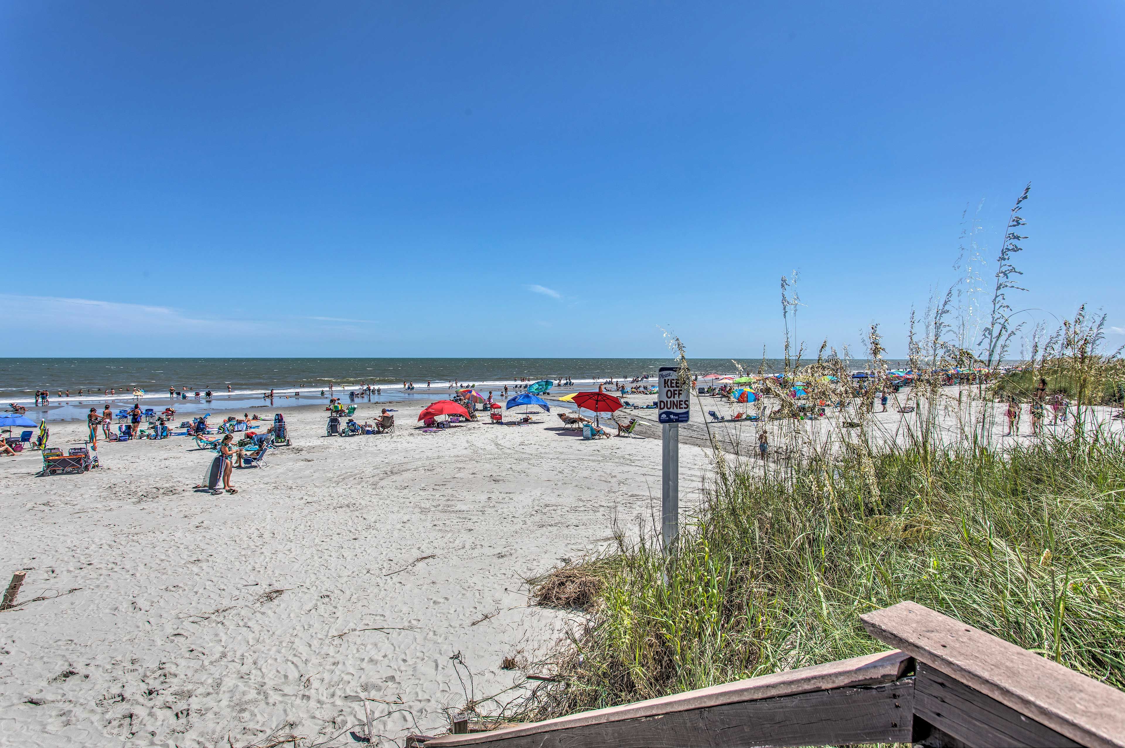 You'll be just a short walk to Myrtle Beach's white-sand shores!