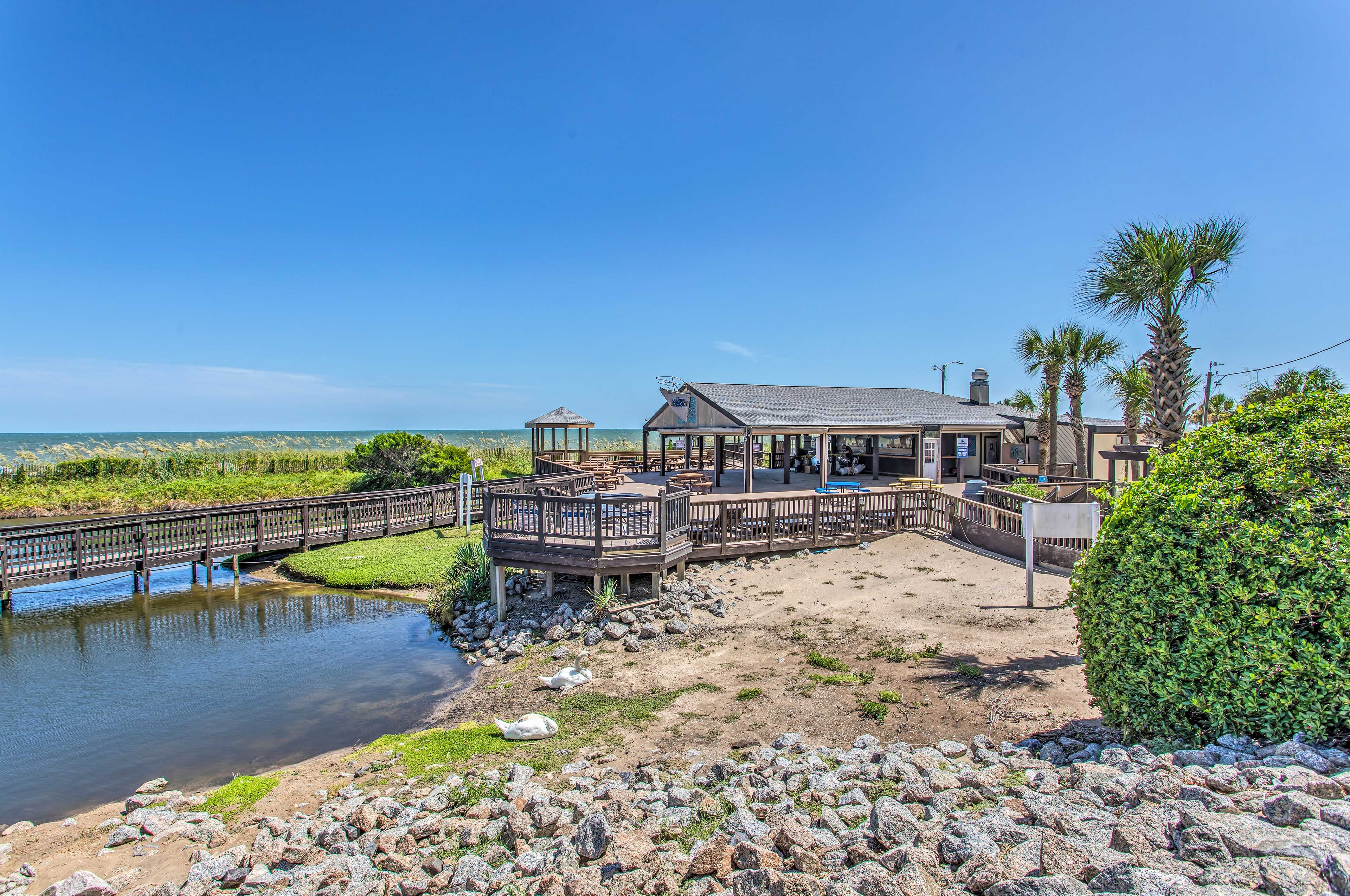 You'll love being just steps from the sandy shoreline.