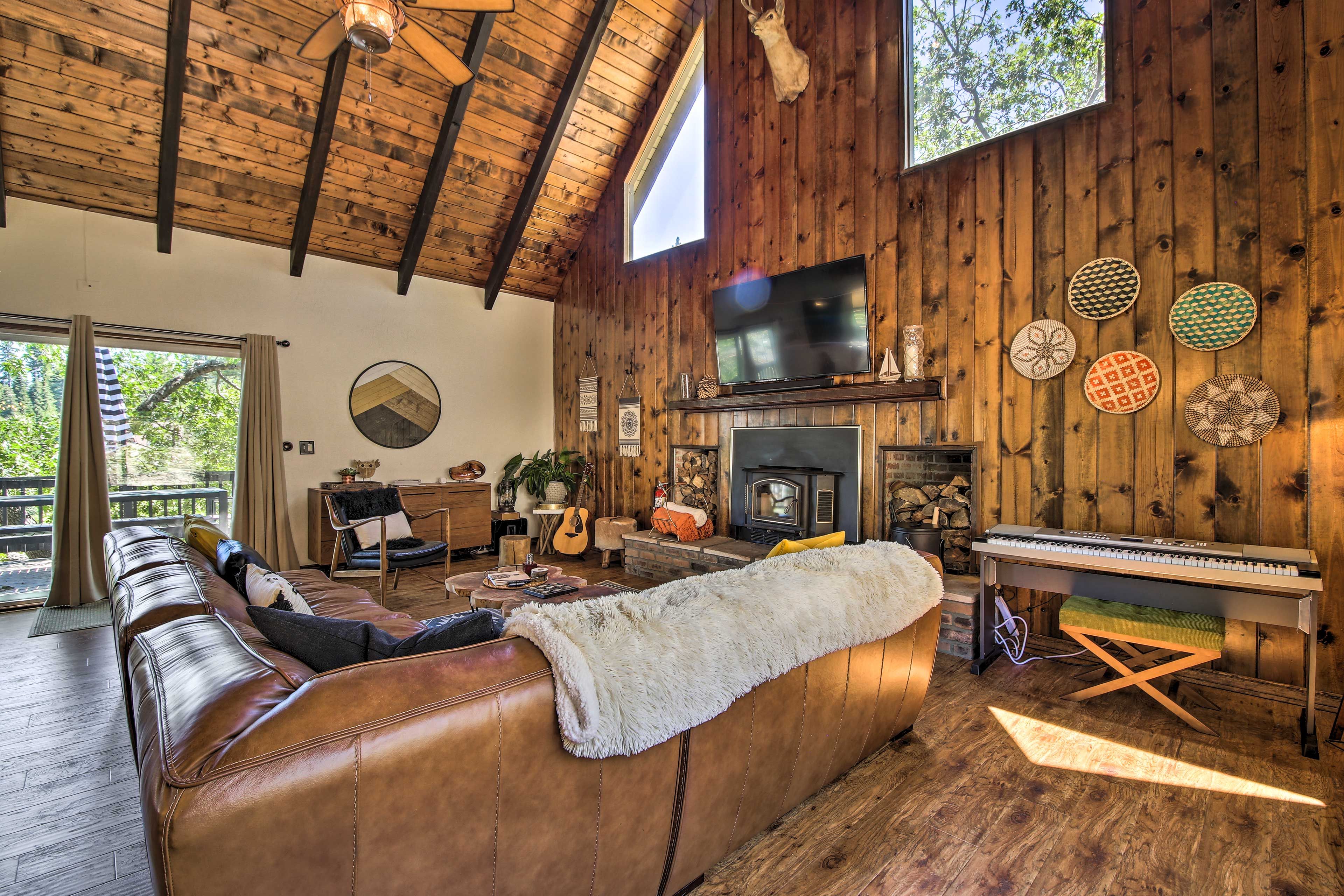 Main Living Space | Wood-Burning Stove | Smart TV