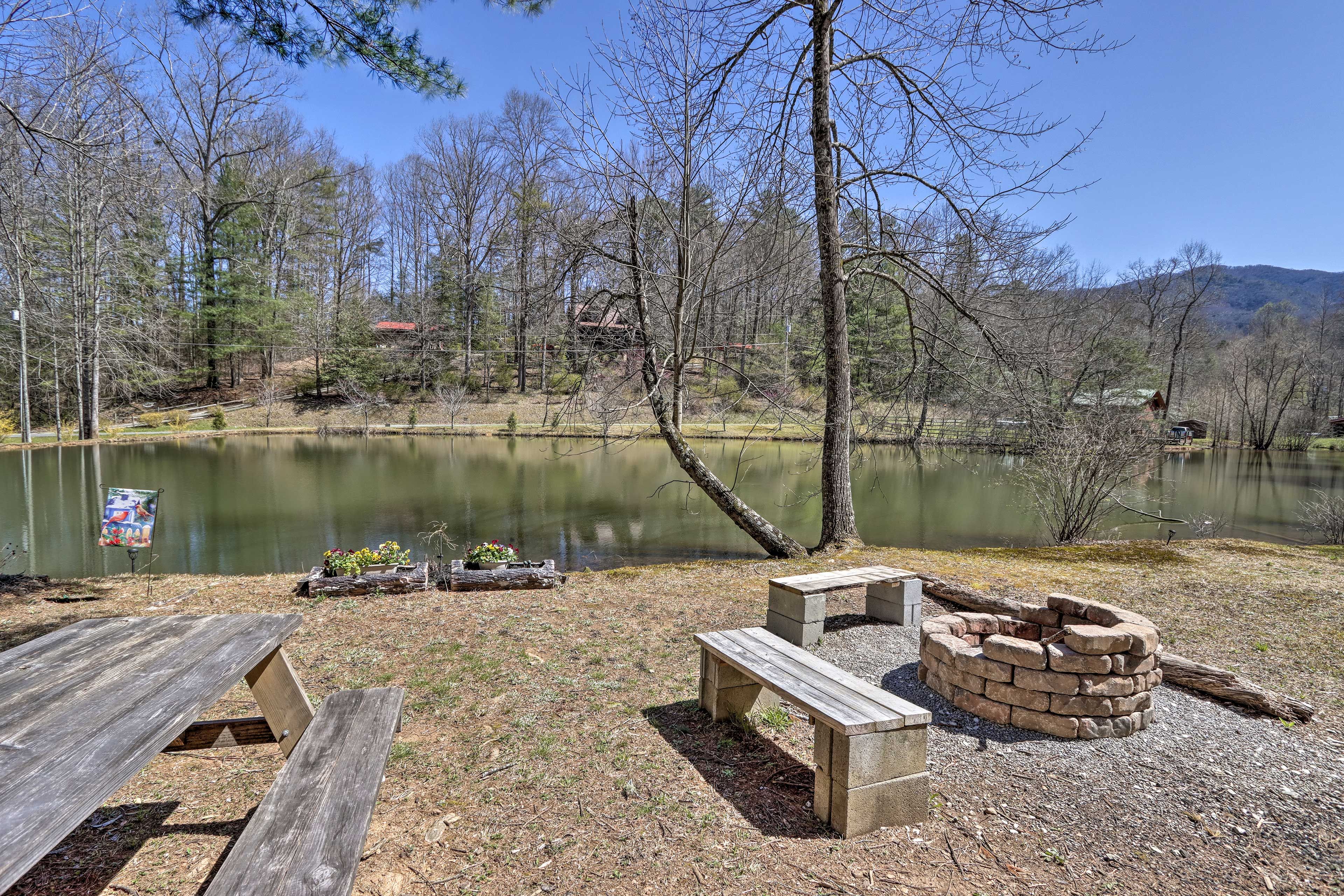 Exterior Space | Fire Pit | Fully Stocked Pond | Picnic Table