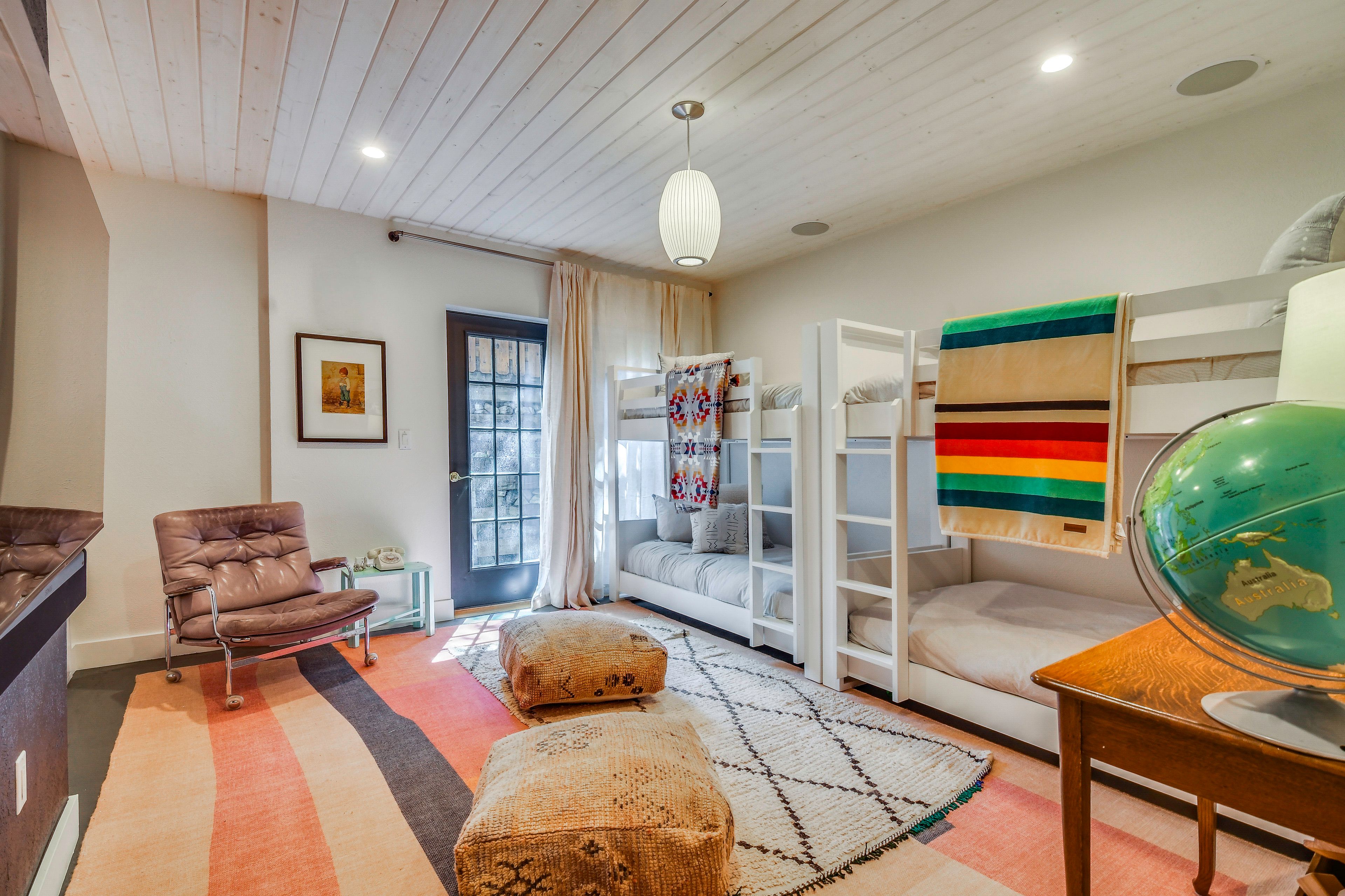 Bedroom 3 | 2 Twin Bunk Beds | Queen Murphy Bed | Lower Level