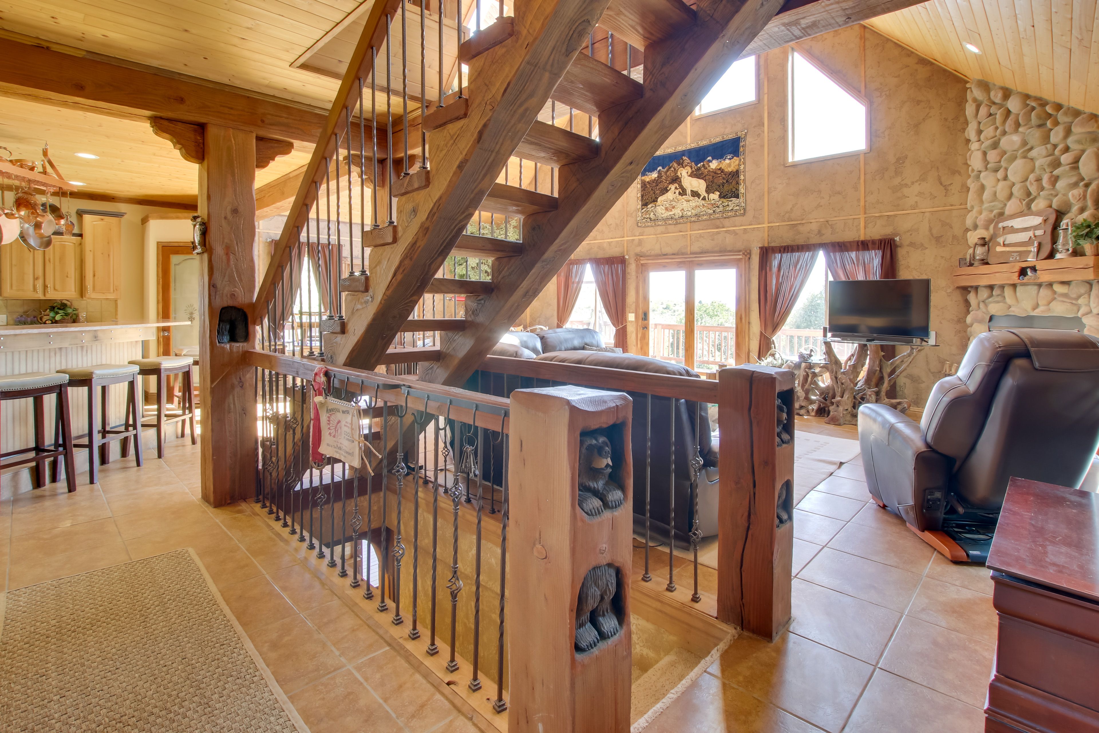 Stairs to Upper & Lower Levels