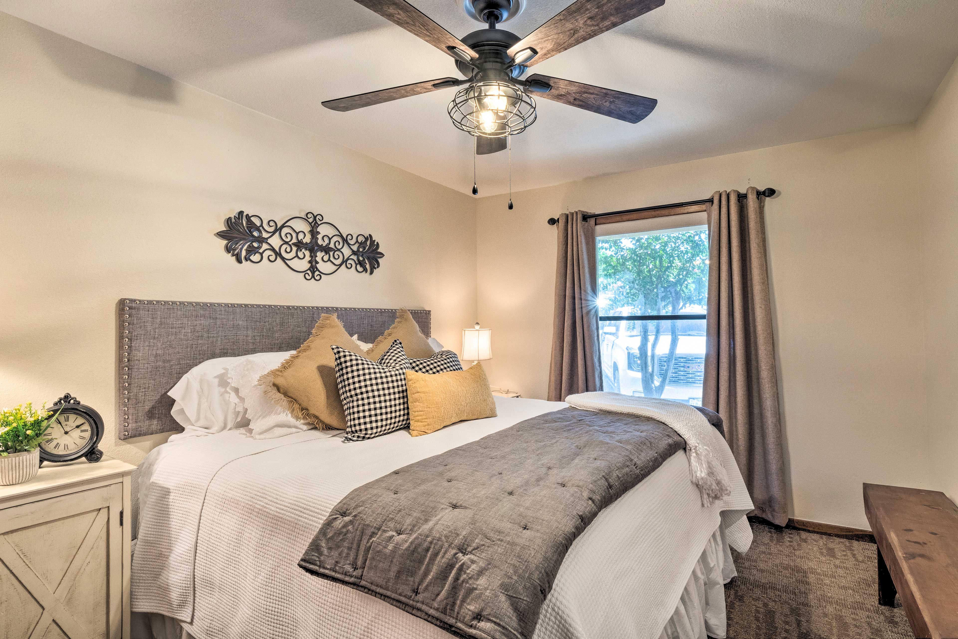 Look forward to cozy evenings resting in the king bed.