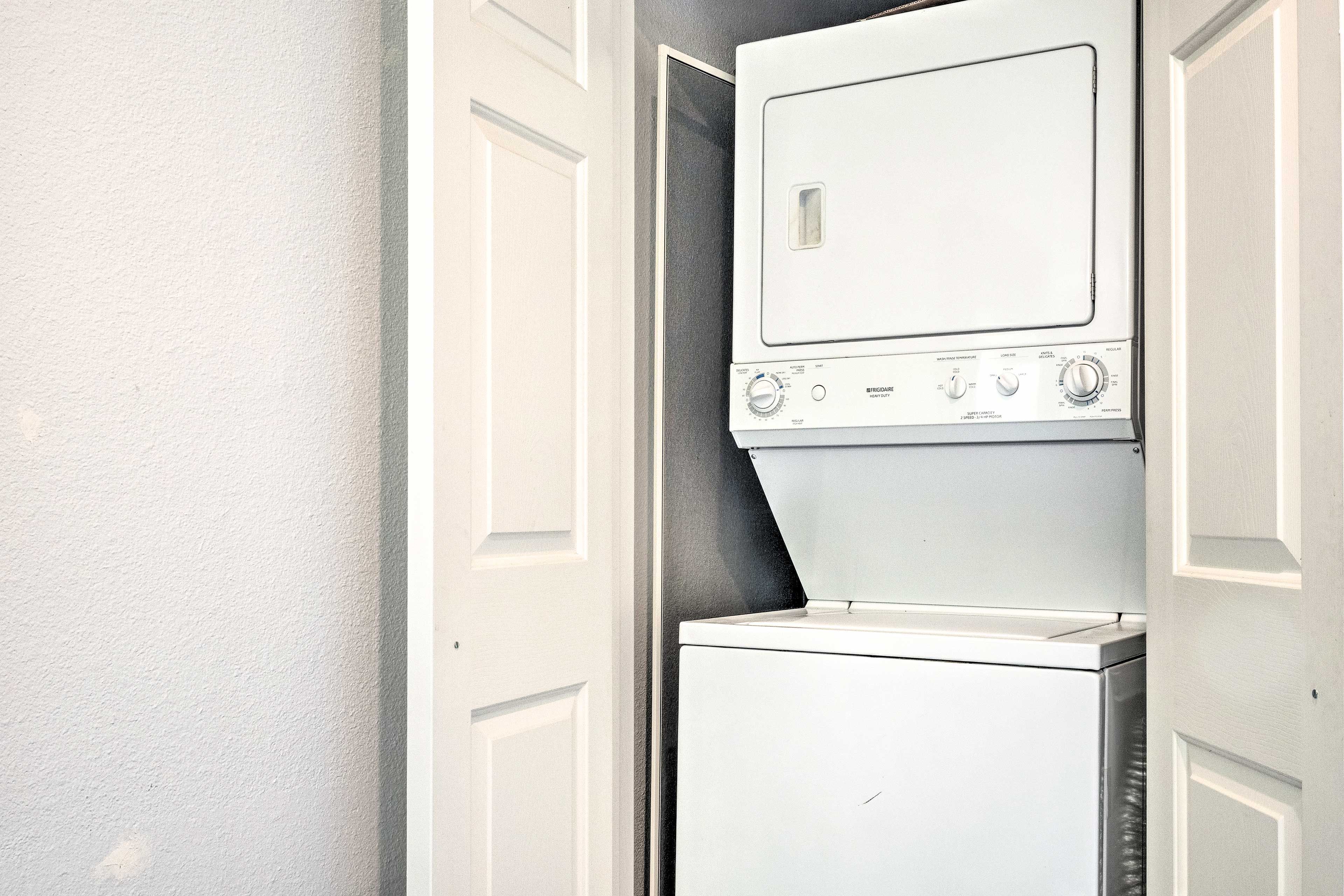There is a washer/dryer for your convenience.