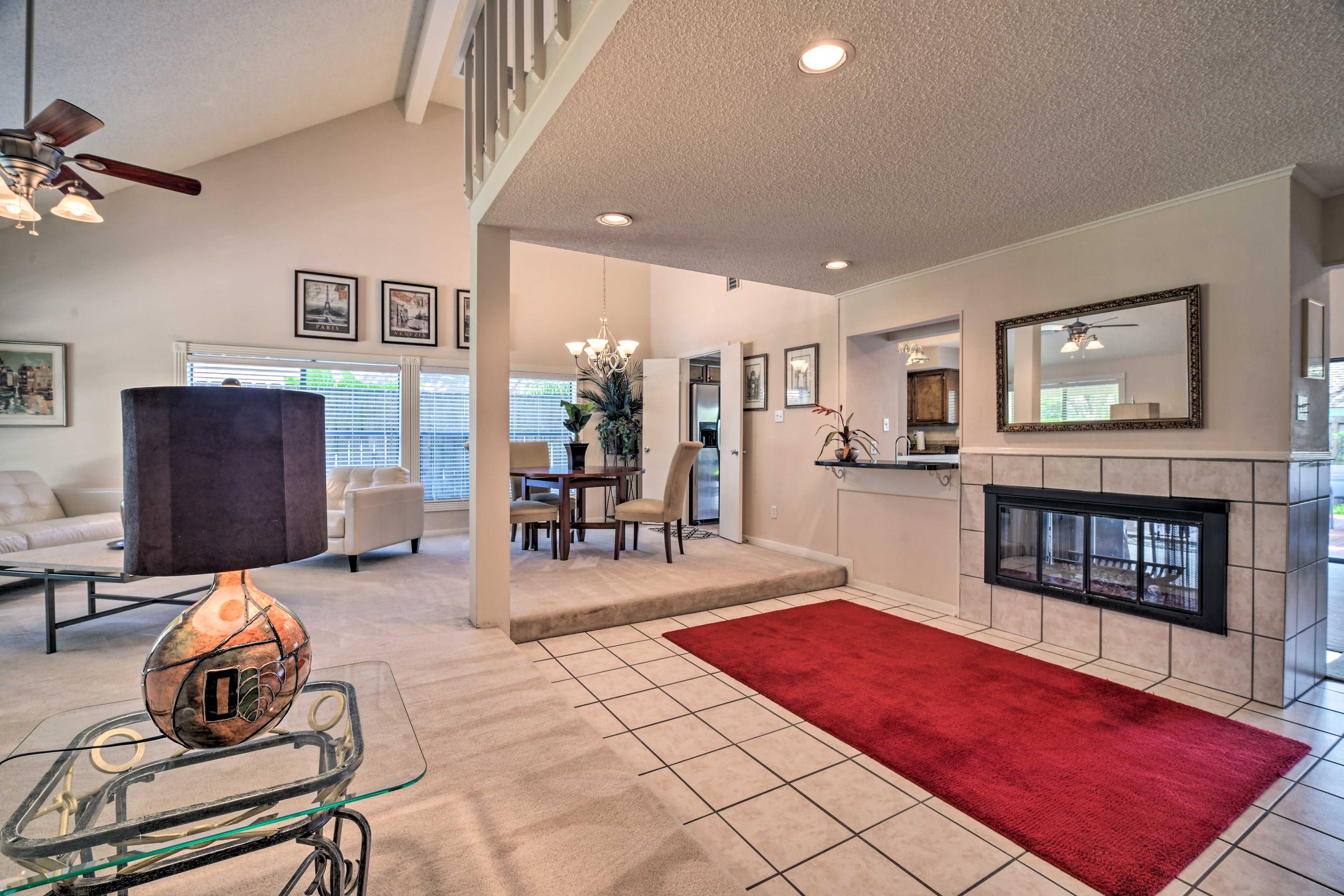 The open layout makes the space feel bright and airy.