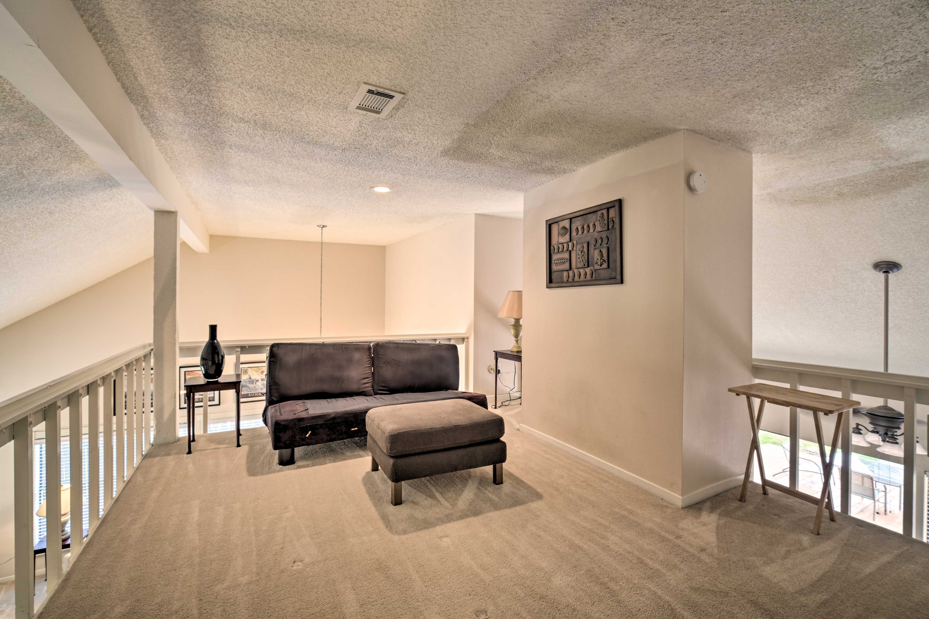 The lofted space is great for some reading time while you drink coffee.