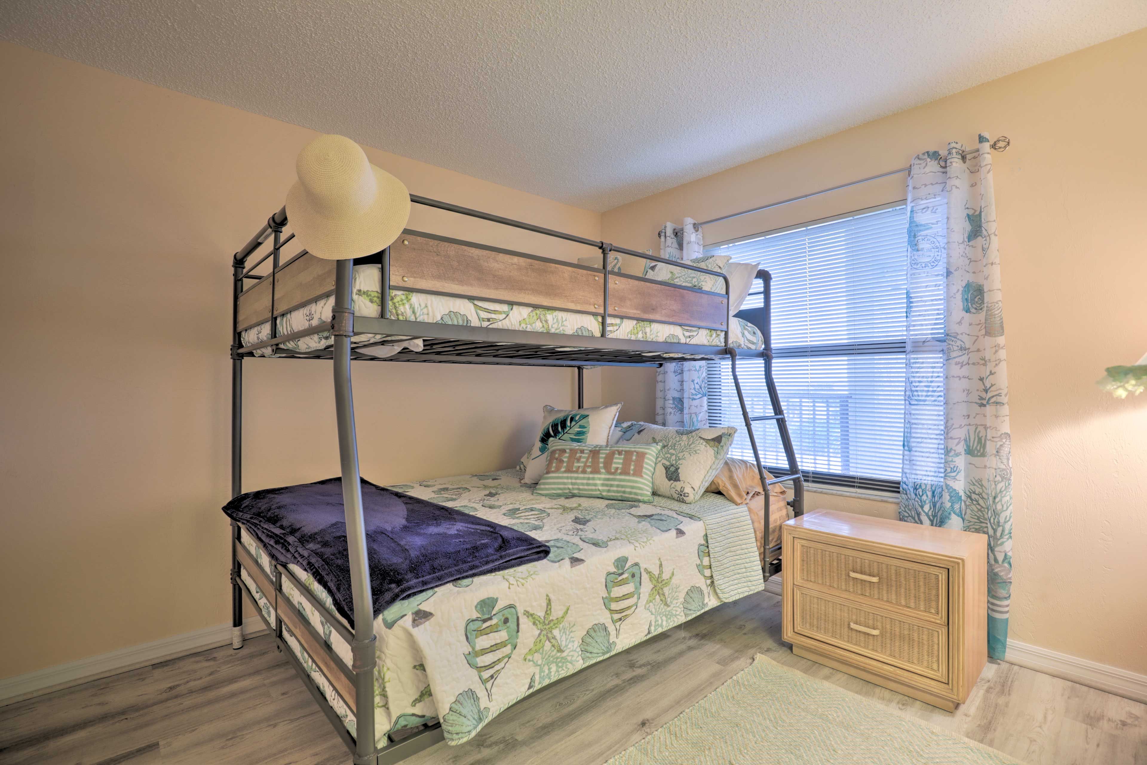 Dive into bed after a day of sailing on the salty seas.