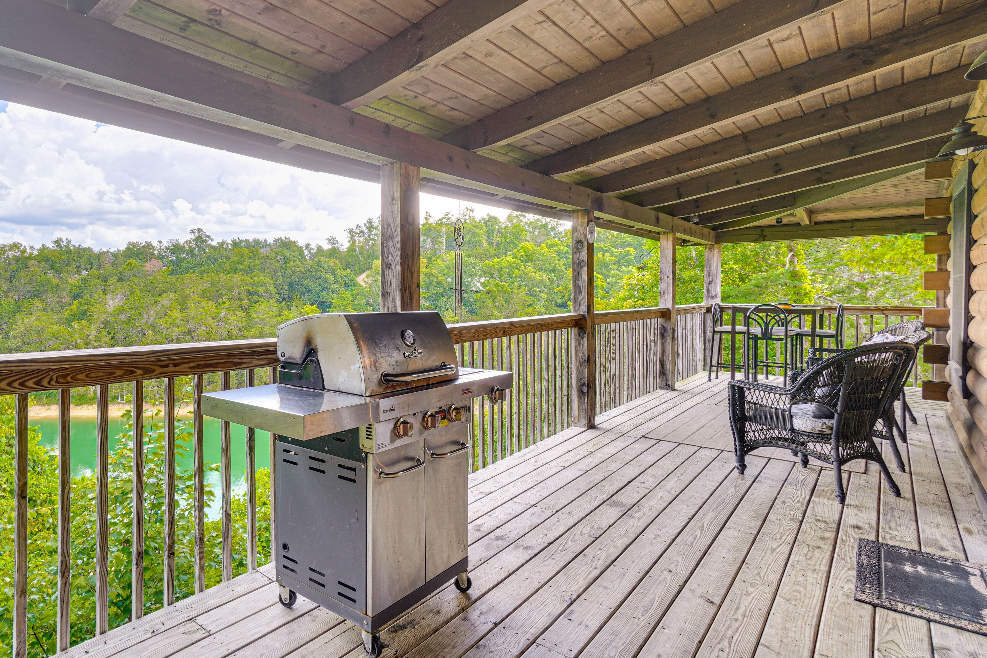 Deck | Gas Grill | Outdoor Dining Area | Lake Views