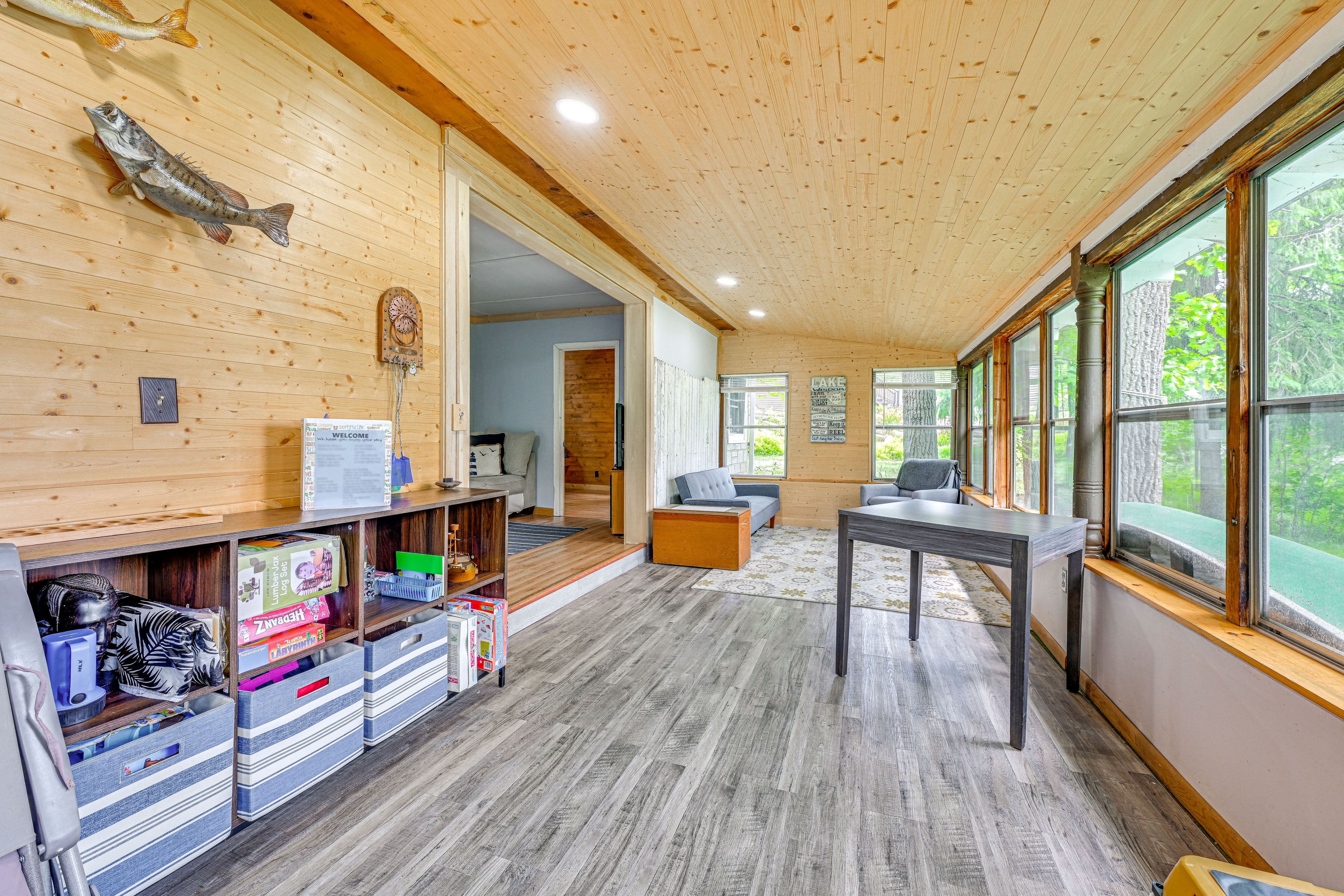 Sunroom | Board Games | Lake Views