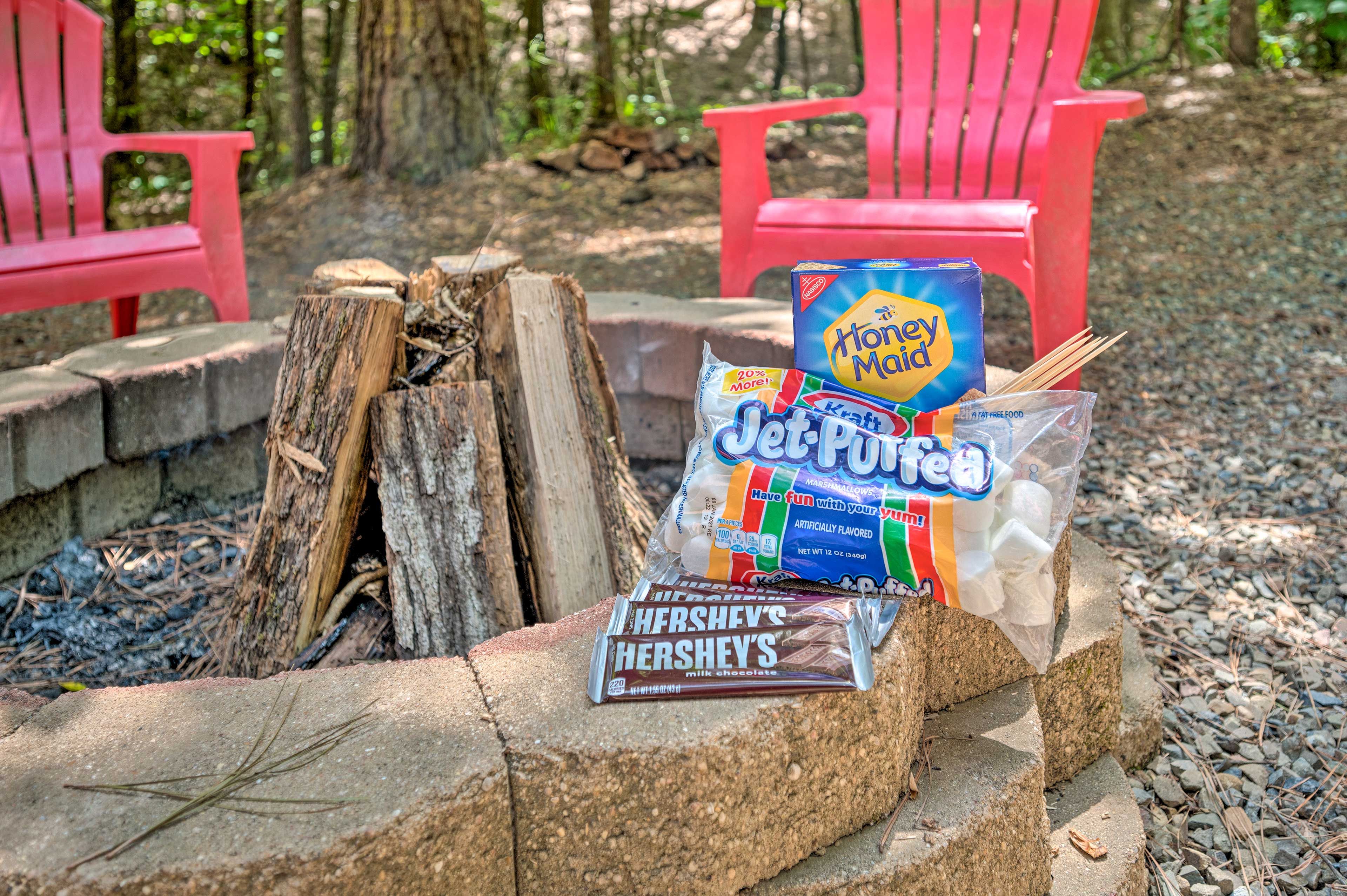 Share s'mores round the fire pit!