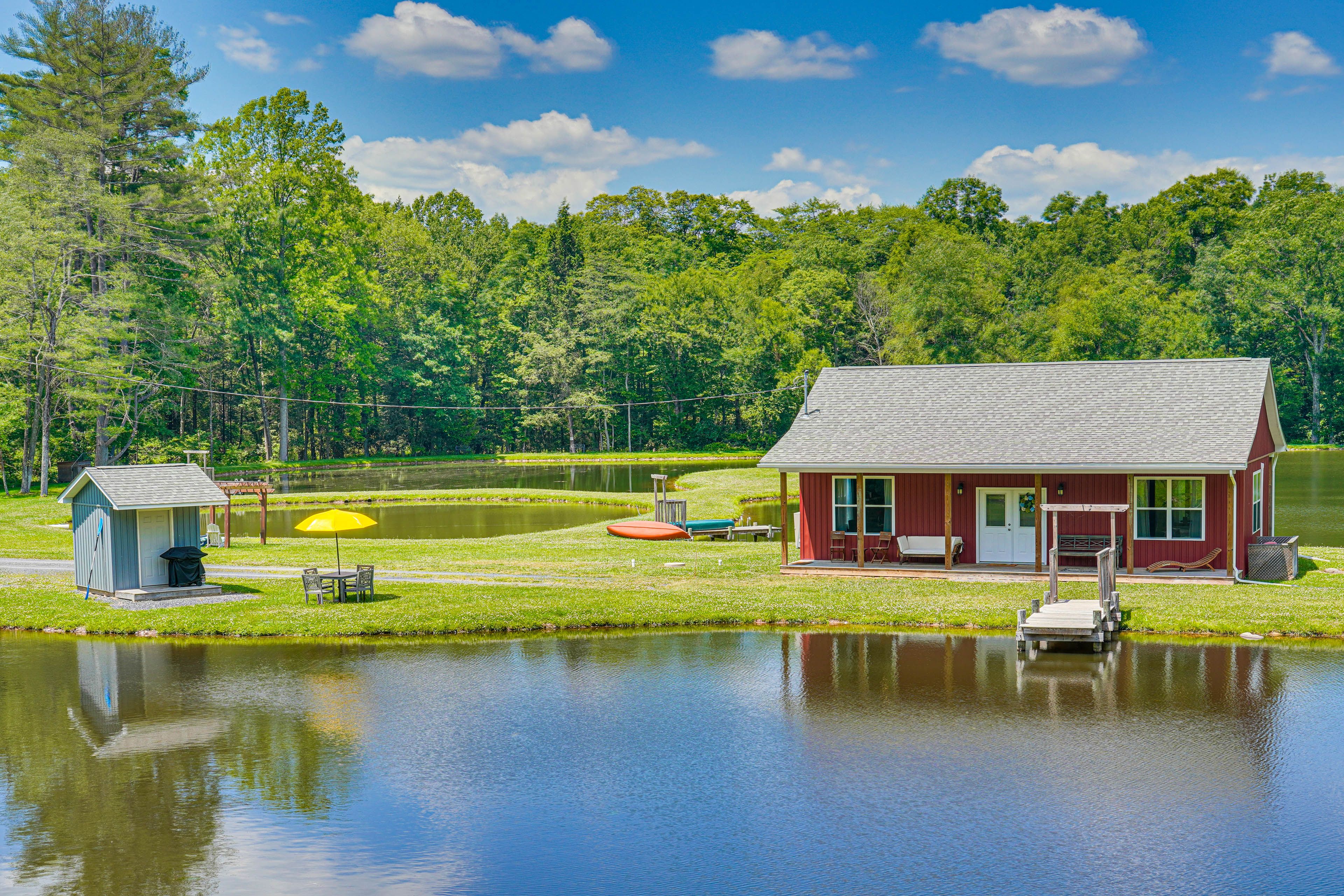 Multiple Ponds On-Site | Outdoor Dining Area